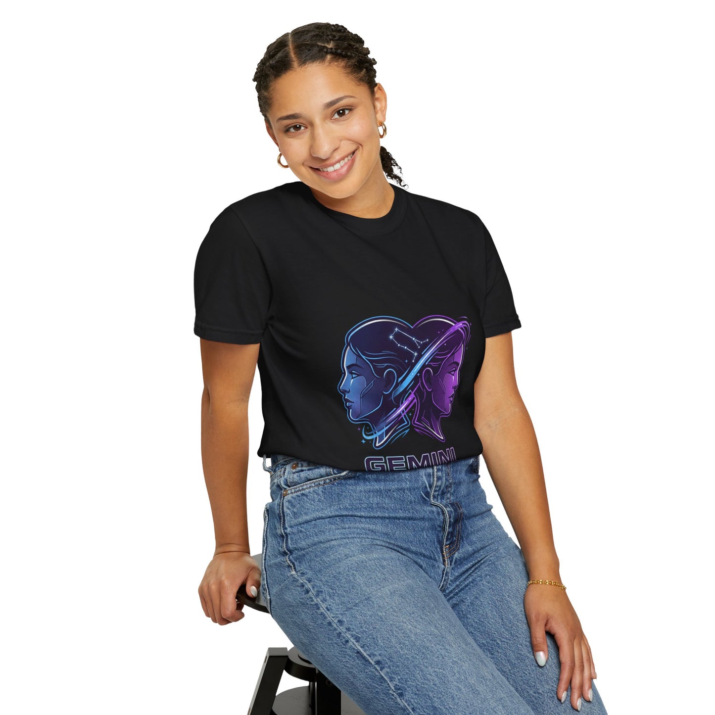 Gemini Zodiac T‑Shirt — Dual Faces Astrology Tee