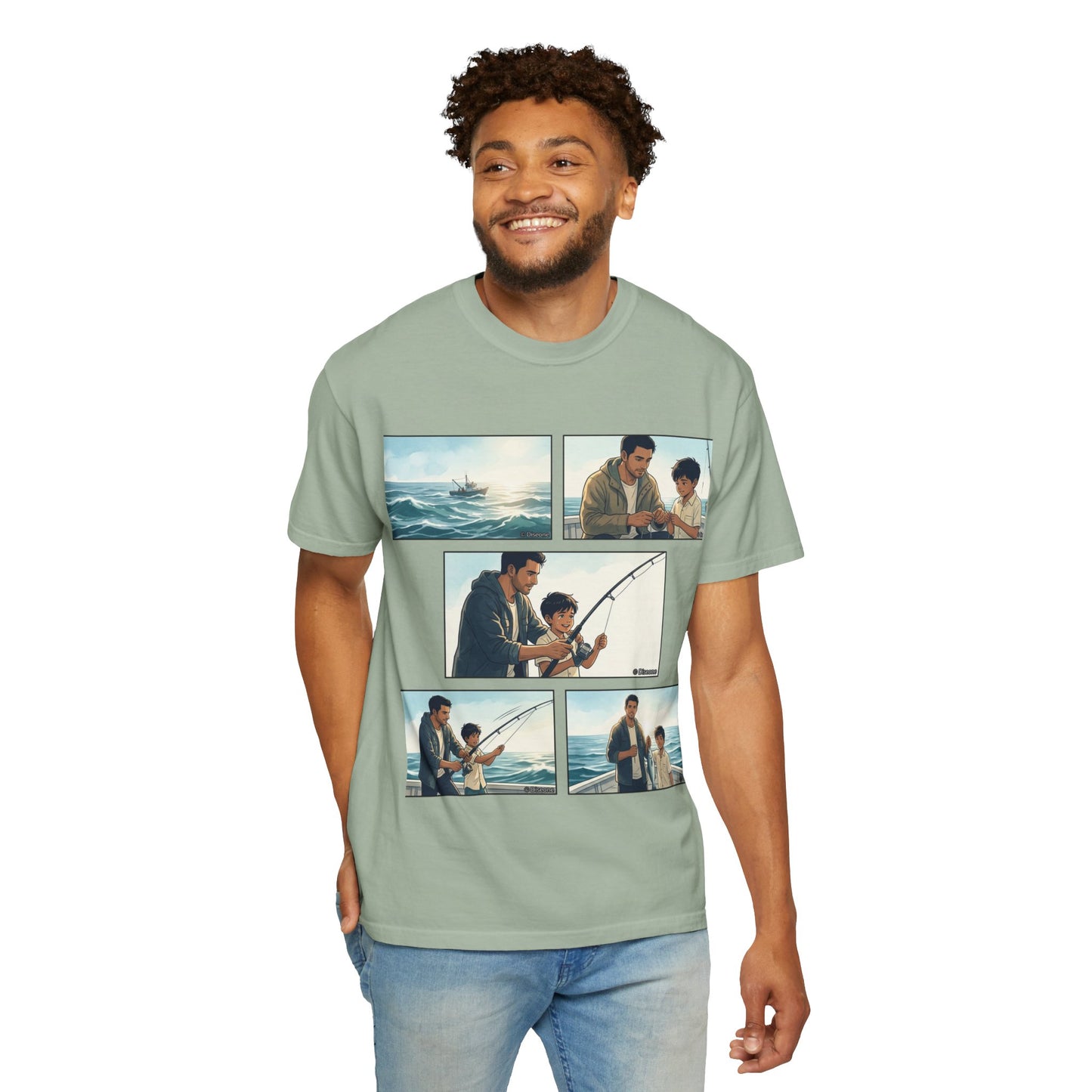 MORNING TIDES” (FATHER & SON EDITION) T-Shirt — Dad & Son Beach Fishing Graphic Tee