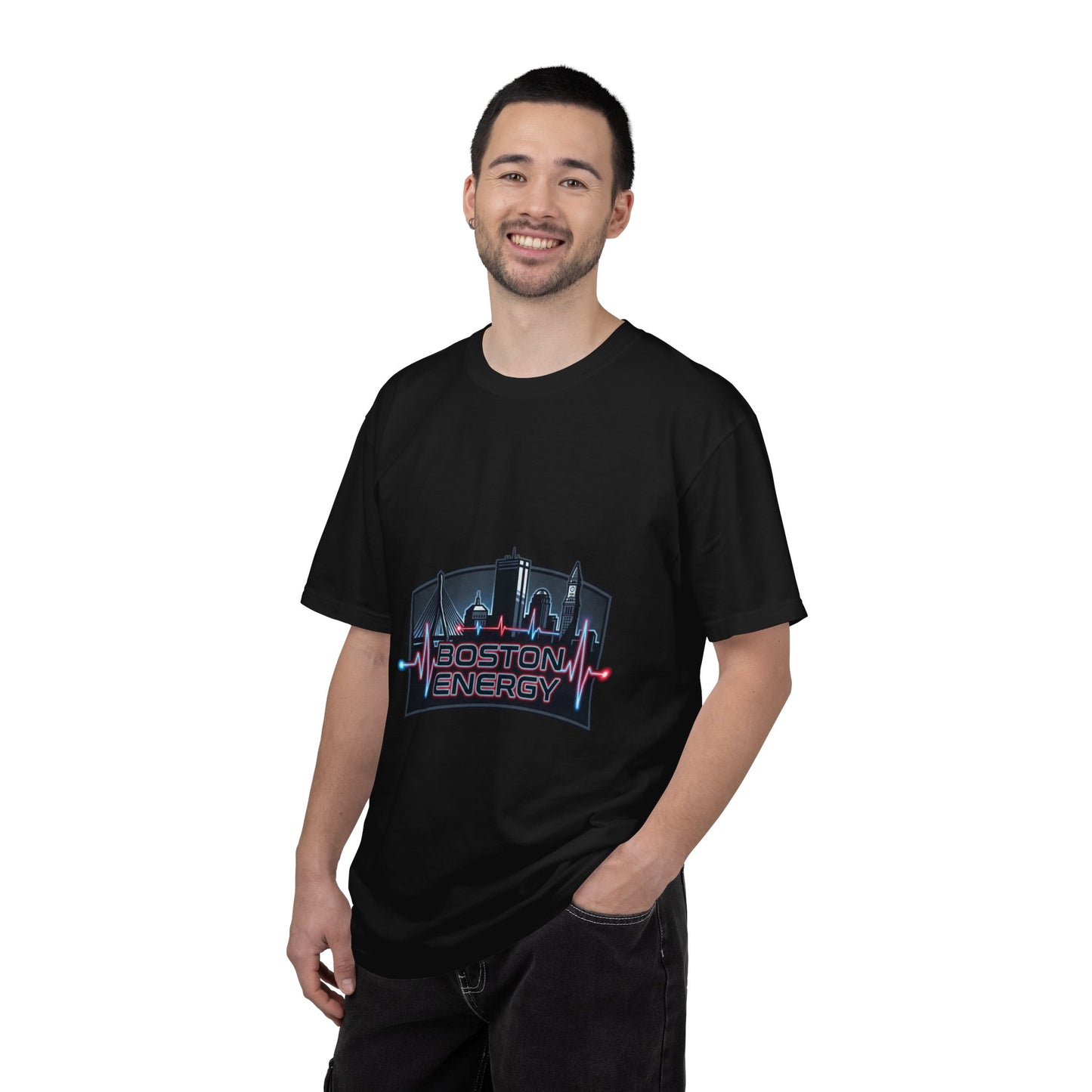 Boston Energy T-Shirt — City Skyline Neon Tee