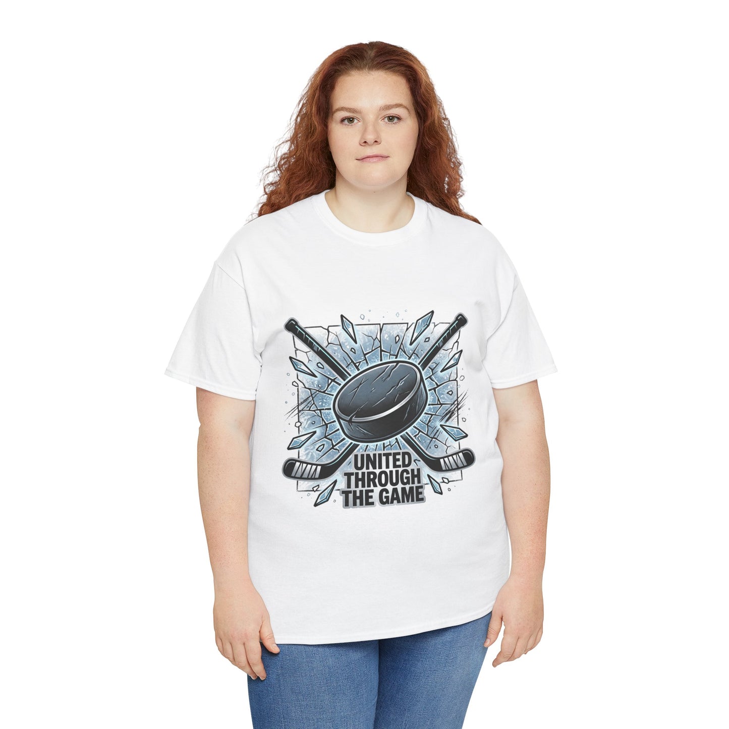 Hockey T-Shirt — "United Through the Game" Graphic Tee