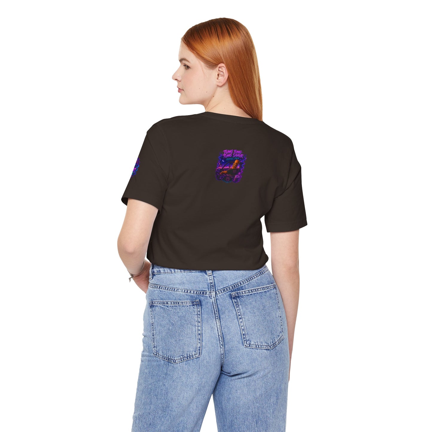 Tung Tung Tung Sahur Who Ride Like Us T-Shirt — Night Cruise Vaporwave Graphic Tee