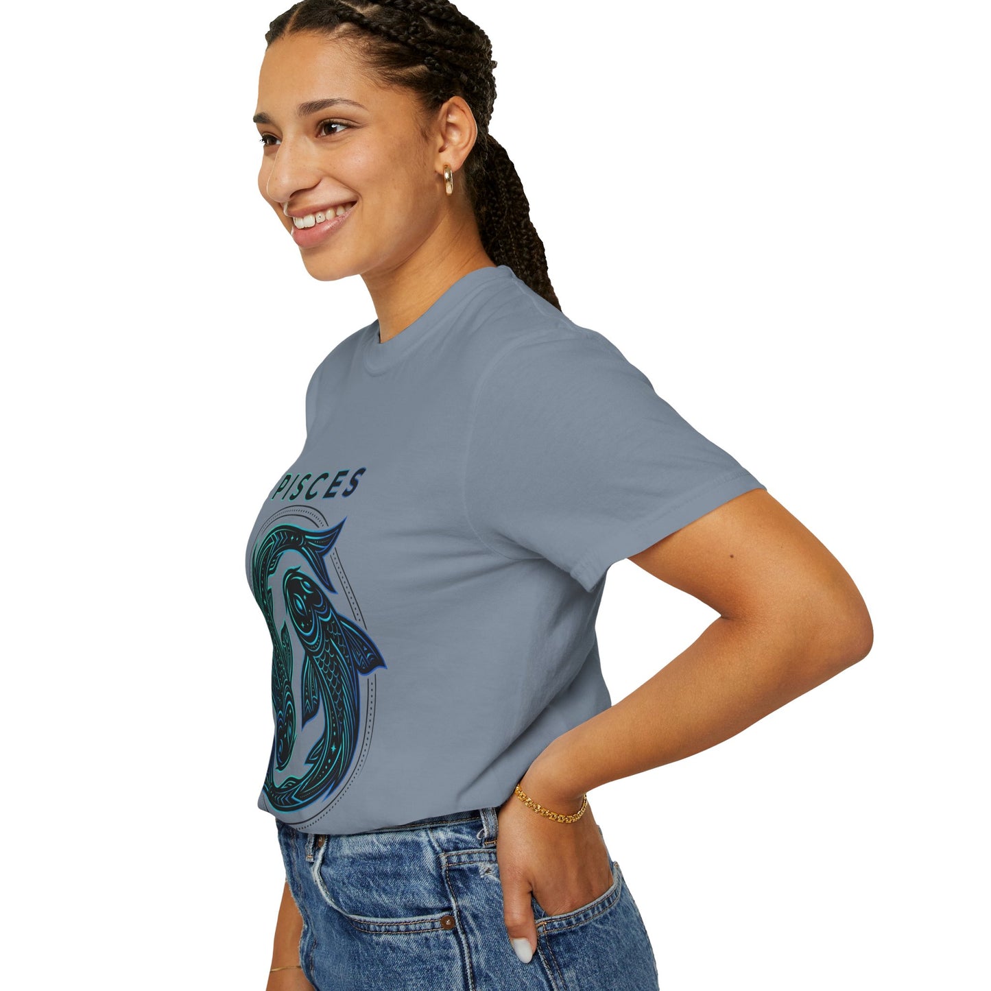 Pisces Zodiac T-Shirt — Artistic Twin Fish Astrology Tee