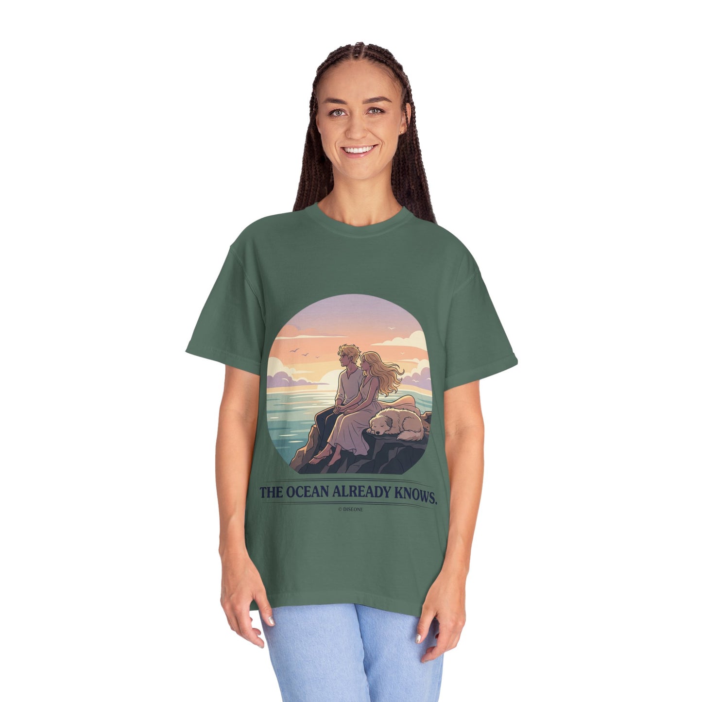 Ocean Sunset Graphic T-Shirt — "The Ocean Already Knows"