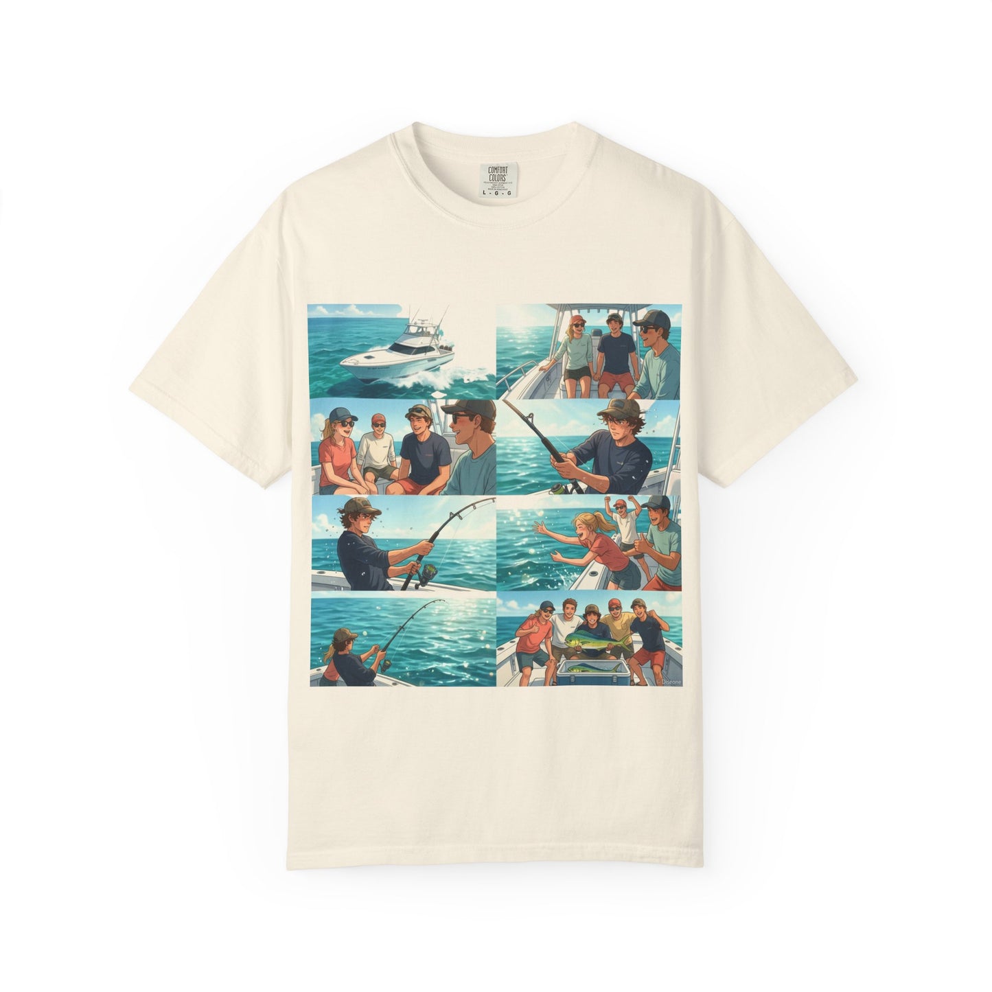 Deep Sea Energy (Friends Fishing Edition) Fishing Trip Photo Collage T-Shirt