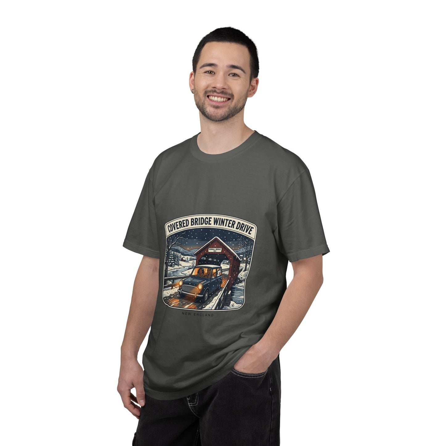 Covered Bridge Winter Drive T-Shirt