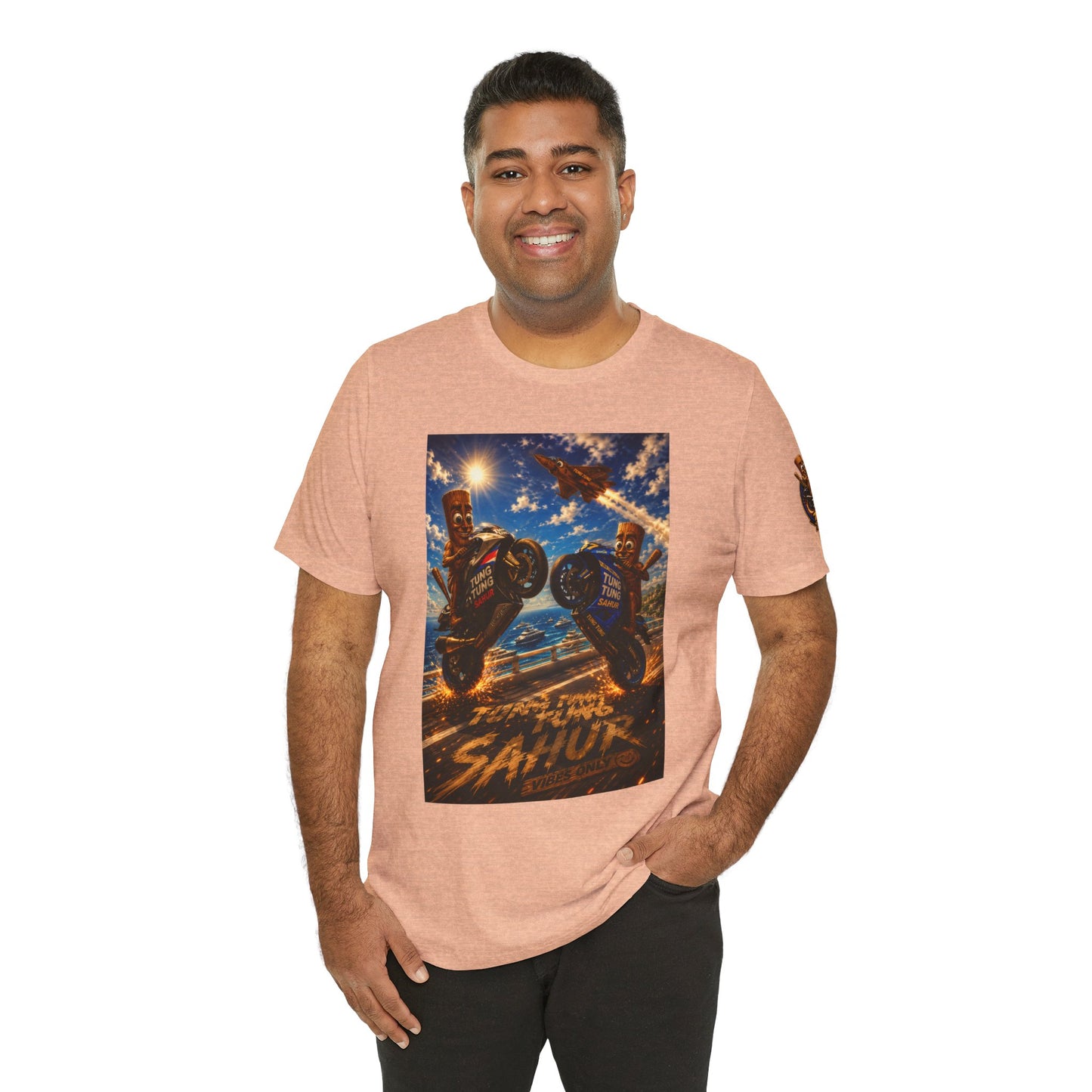 Motorcycle Stunt Tee — Sahara Riders Graphic T-Shirt