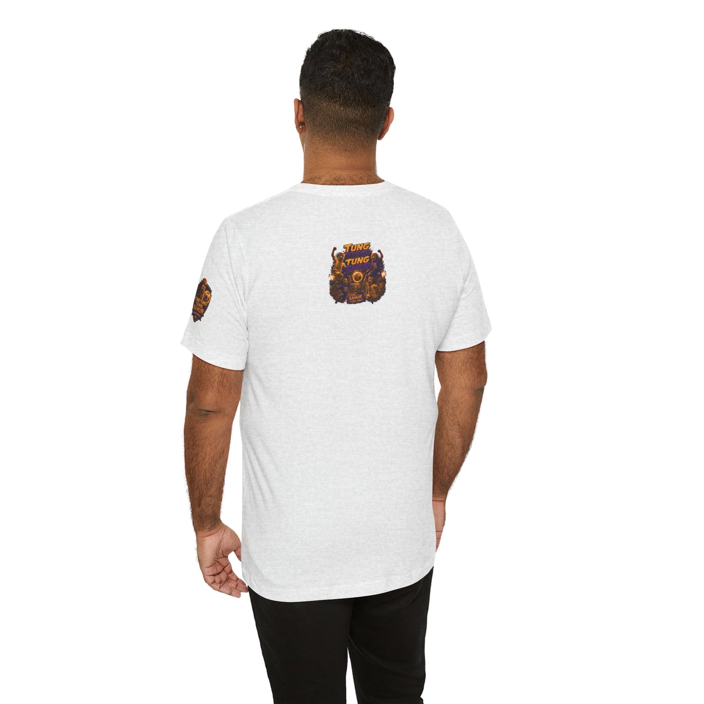 Tung Tung Tung Sahur Header Goal Soccer Action Graphic Tee — Team Court Night Design