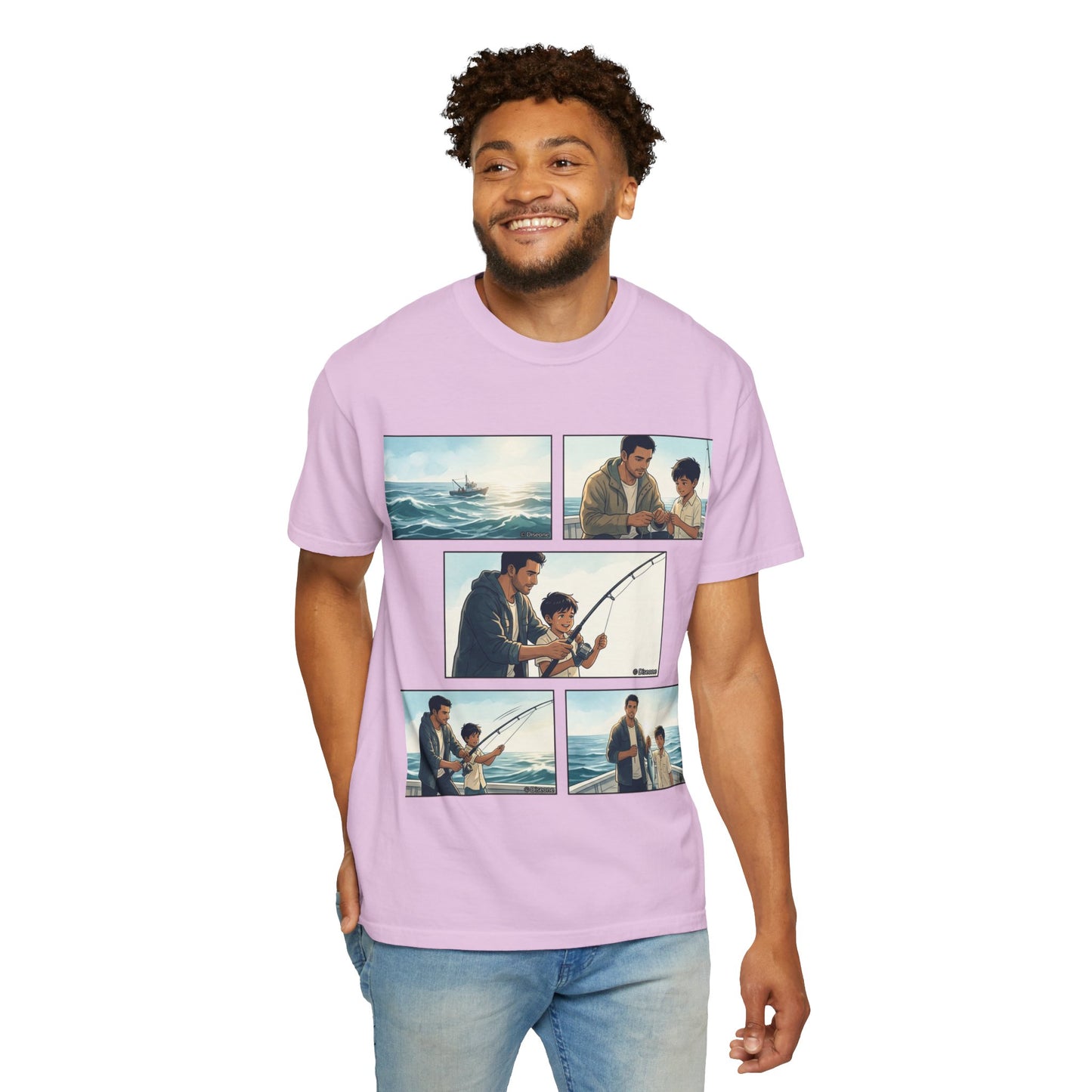 MORNING TIDES” (FATHER & SON EDITION) T-Shirt — Dad & Son Beach Fishing Graphic Tee