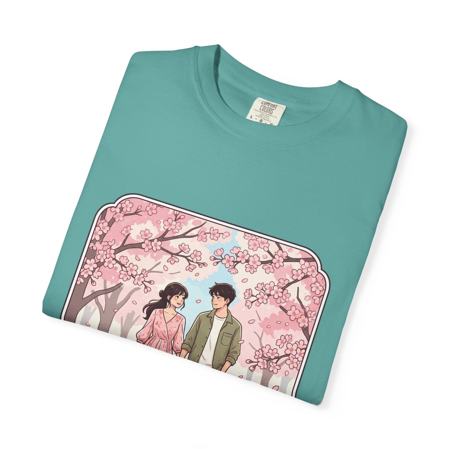 Spring in Japan T-Shirt — Cherry Blossom Couple Graphic Tee
