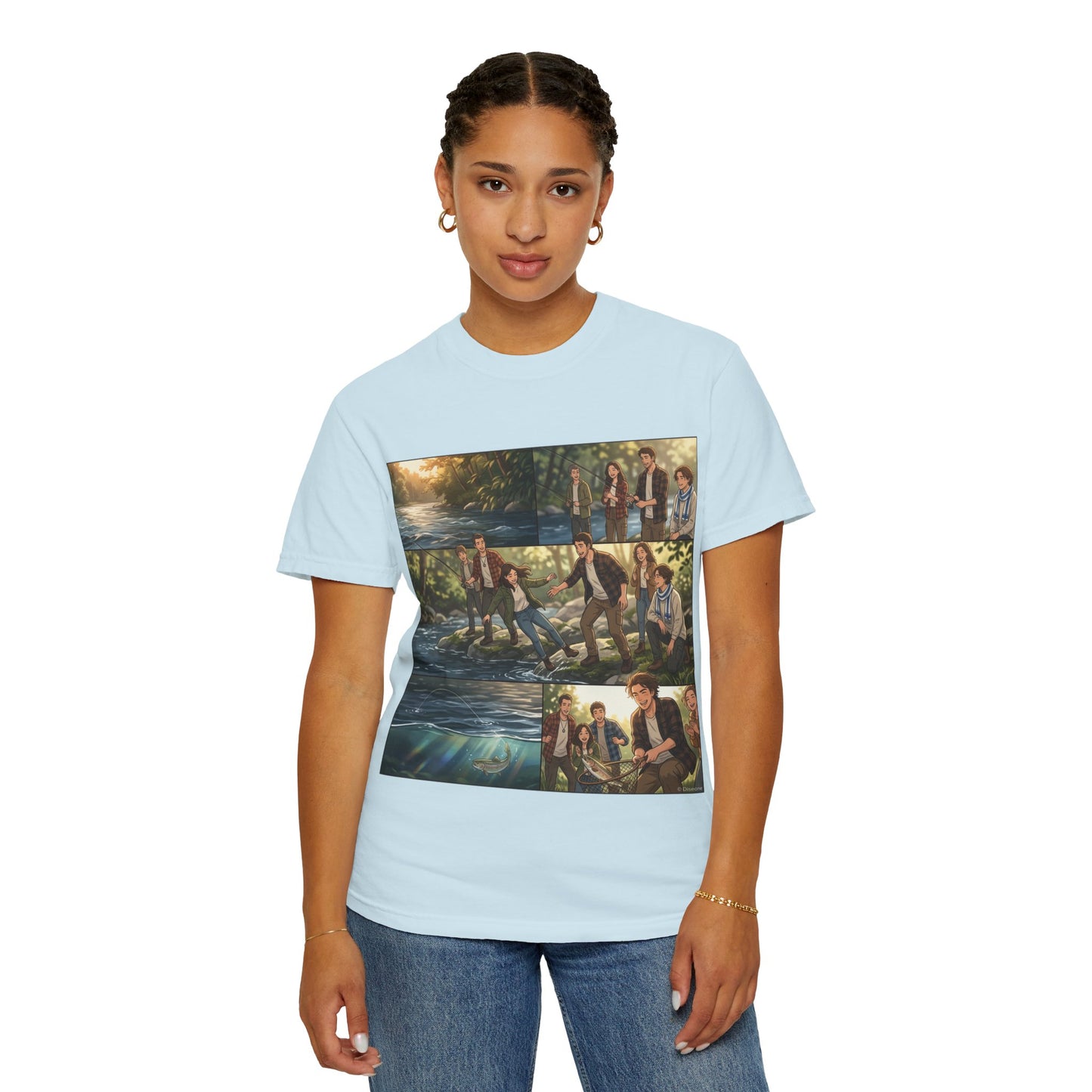 Band Photo Collage T-Shirt – Retro River Scene Crew Tee