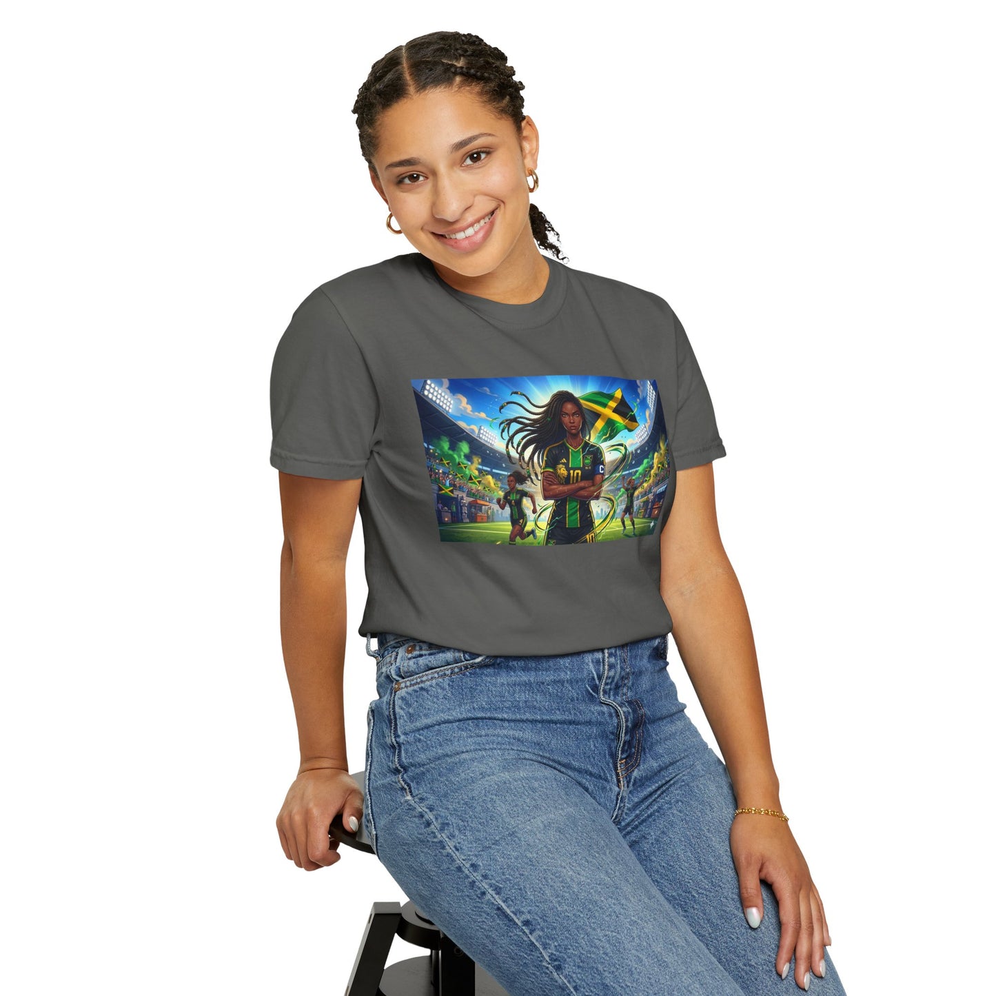 Jamaican Soccer Captain T-Shirt — Rasta Player Stadium Graphic Tee