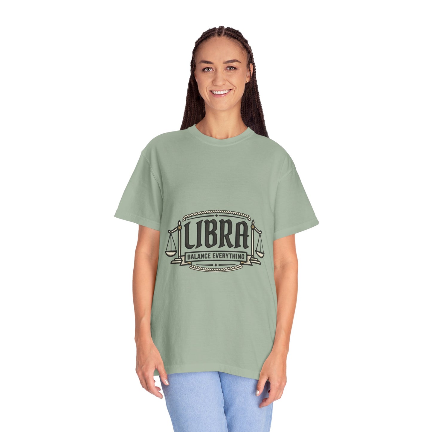 Libra Zodiac T-Shirt — "Balance Everything" Scales Design