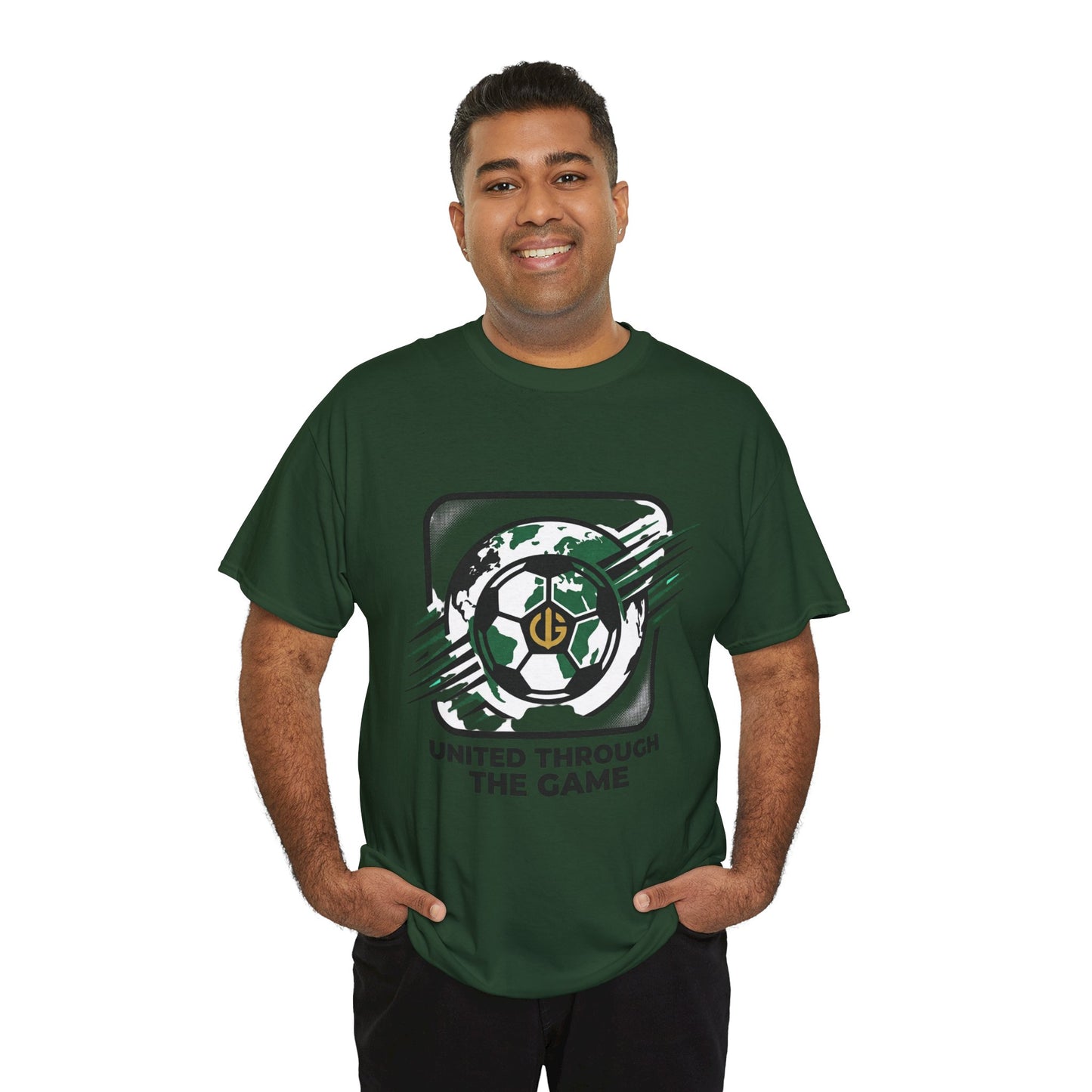 Soccer T-Shirt — "United Through the Game" Graphic Tee