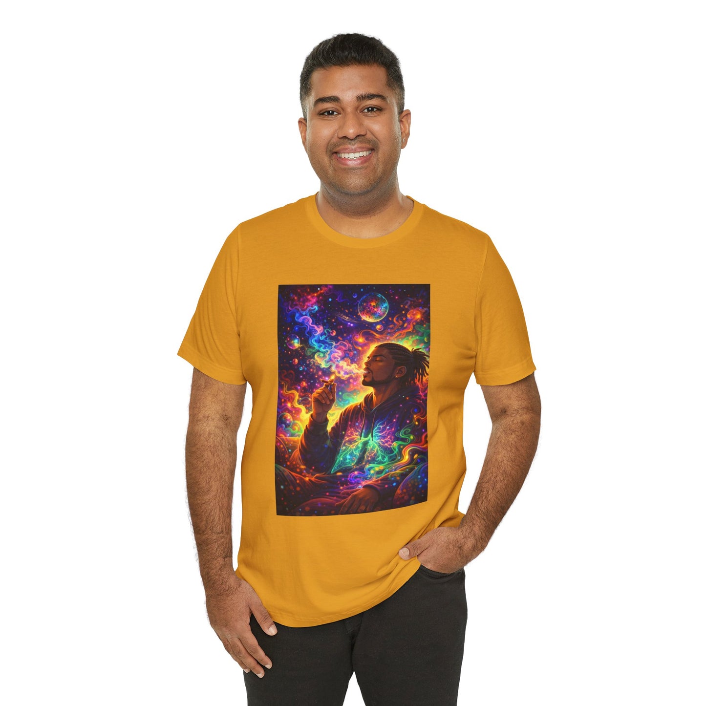Psychedelic Session T-Shirt — Cosmic Portrait Graphic Tee