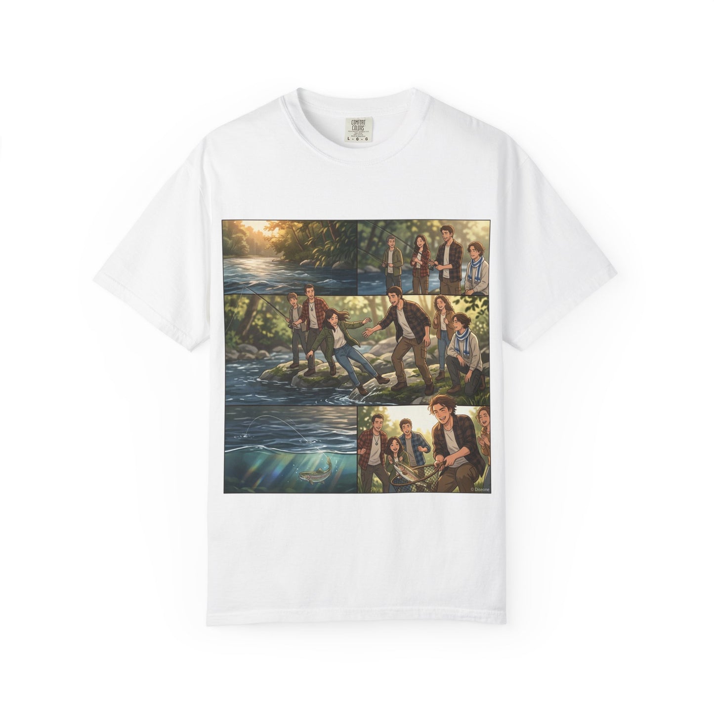 Band Photo Collage T-Shirt – Retro River Scene Crew Tee