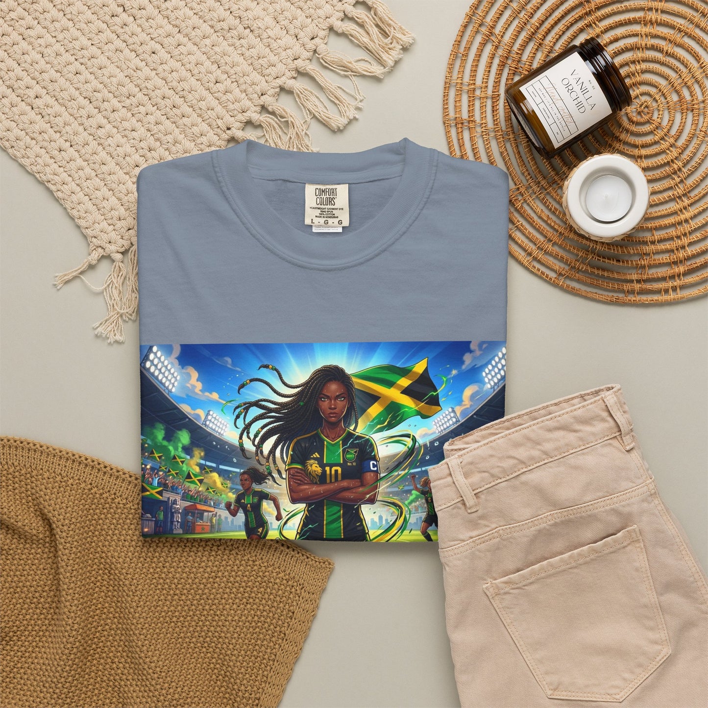 Jamaican Soccer Captain T-Shirt — Rasta Player Stadium Graphic Tee