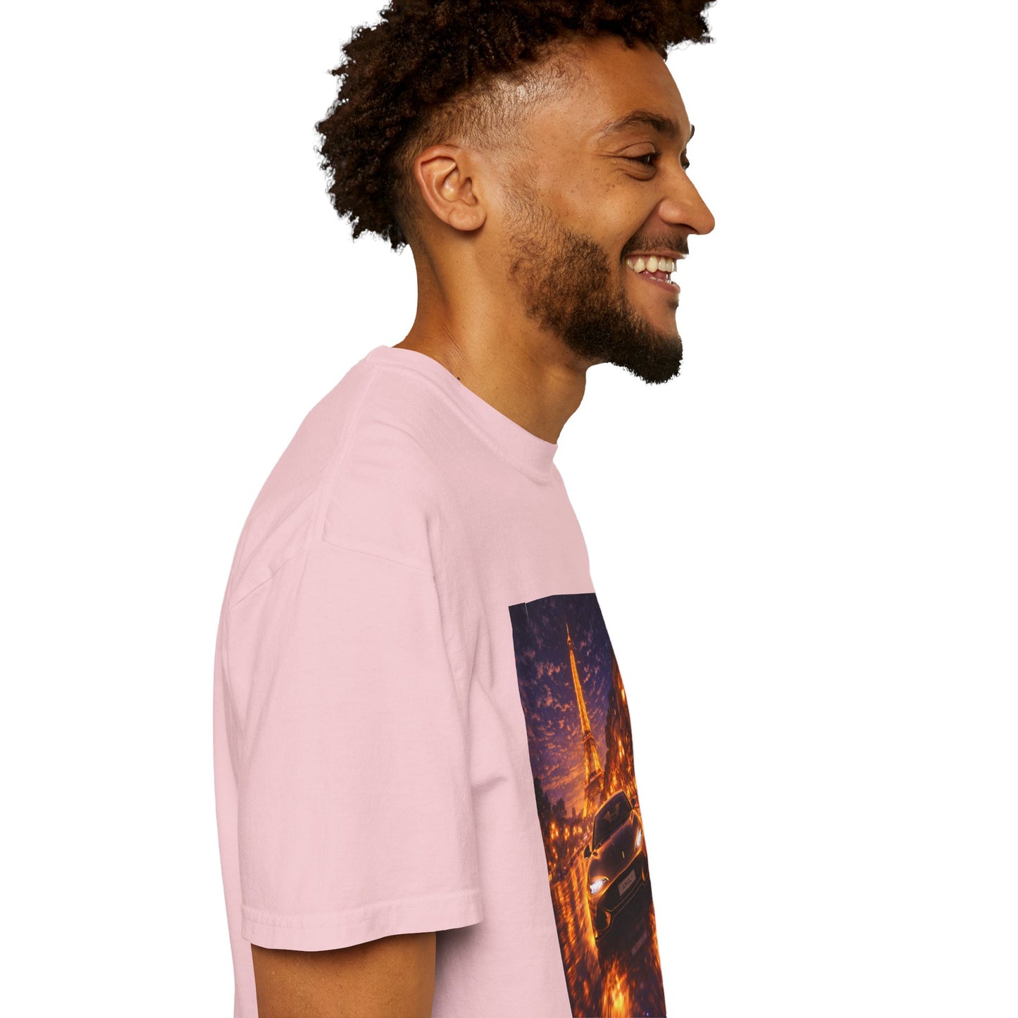 Paris Night Drive T-Shirt — Eiffel Tower Car Scene