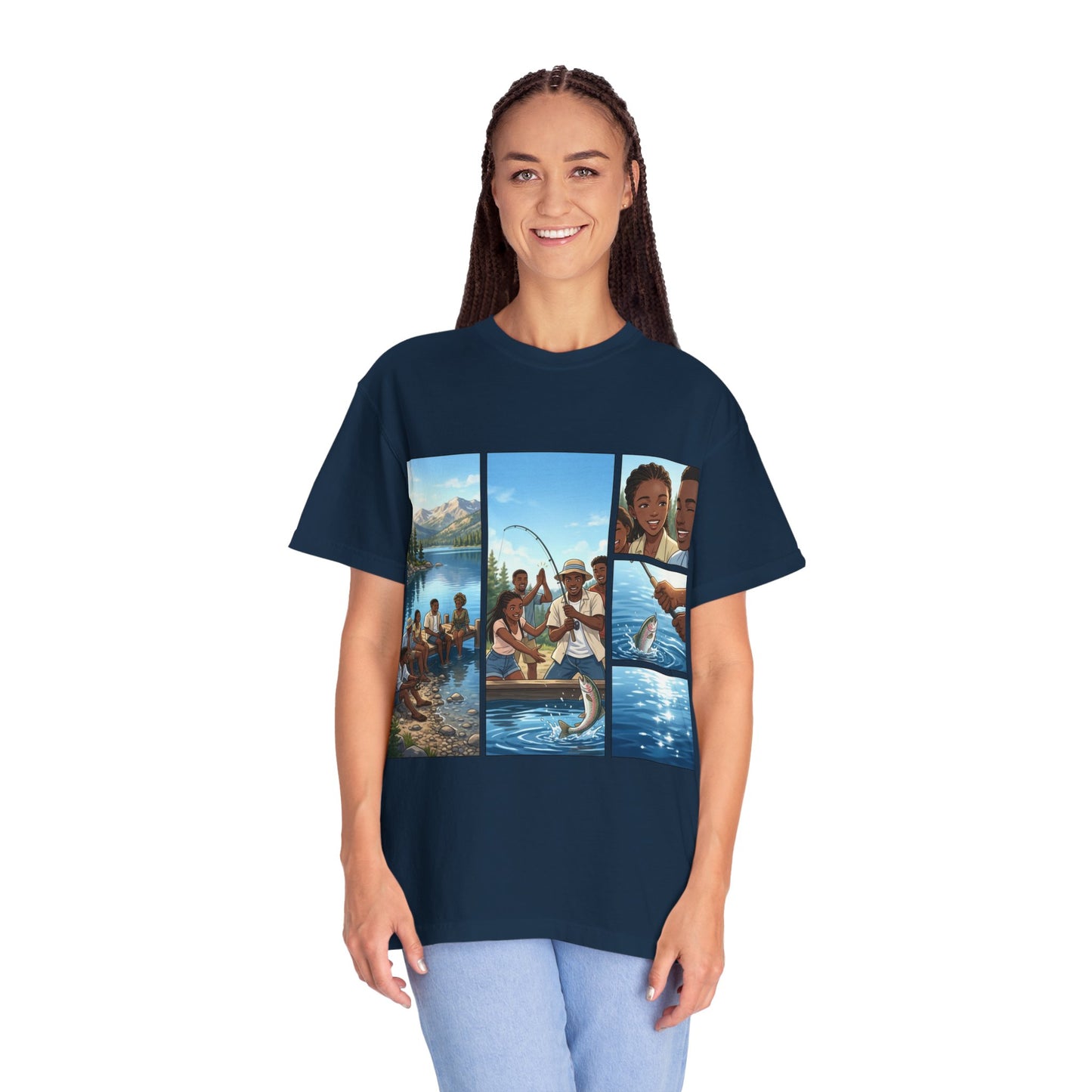 ake Tahoe Fishing Moments T-Shirt — Retro Outdoors Fishing Graphic Tee