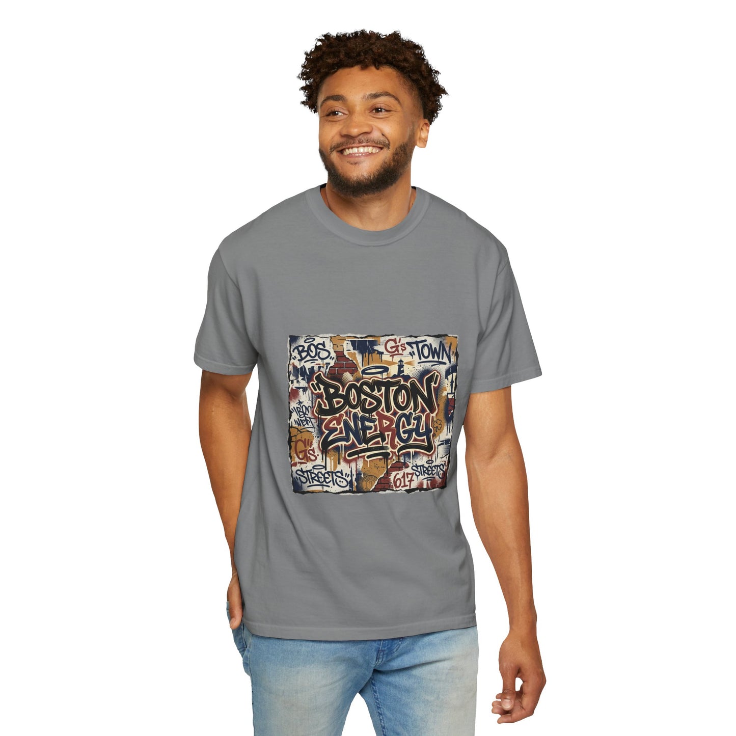 Boston Graffiti Tee — Urban Street Art T‑Shirt