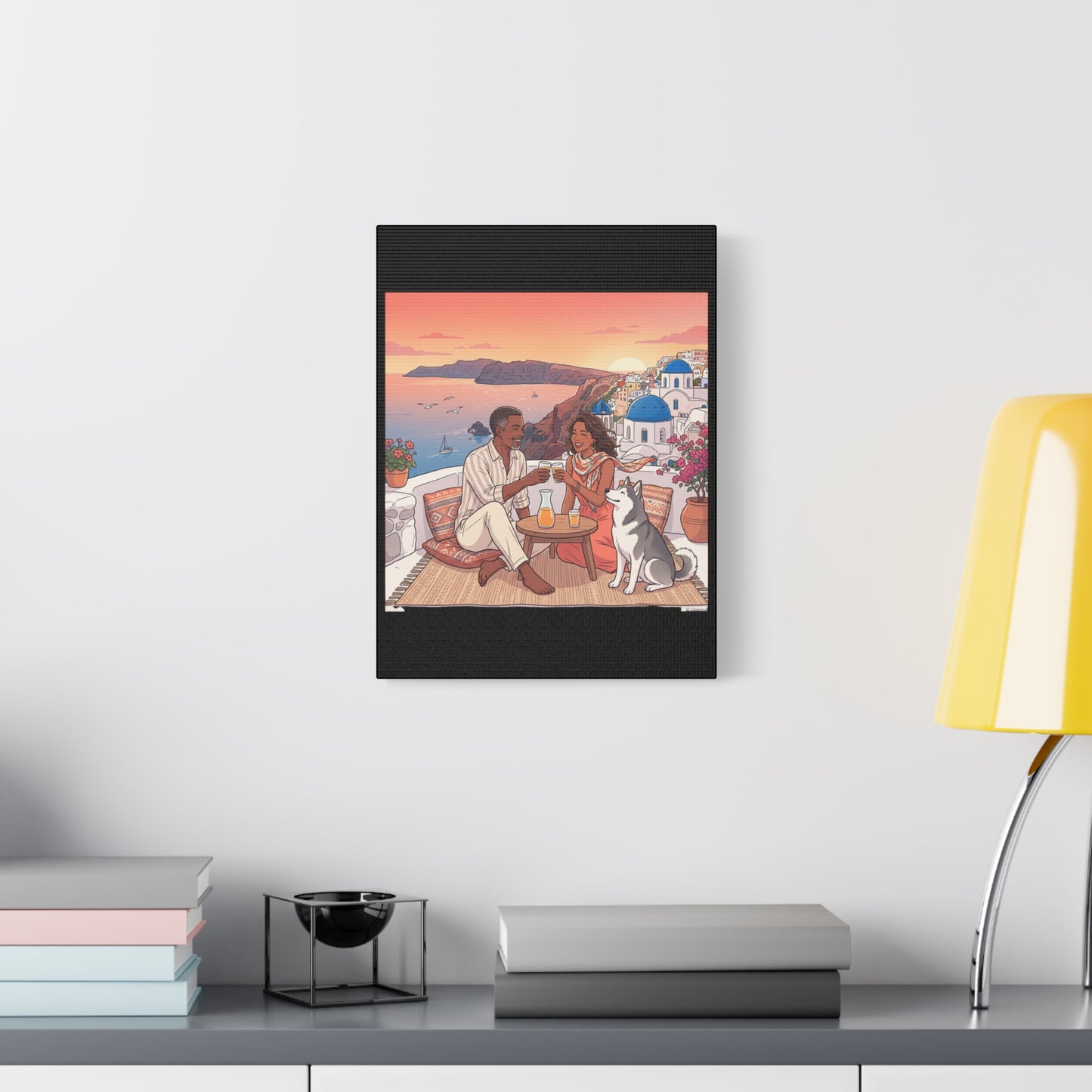 Santorini, Greece – “Sunset Serenade - Matte Canvas, Stretched, 1.25"