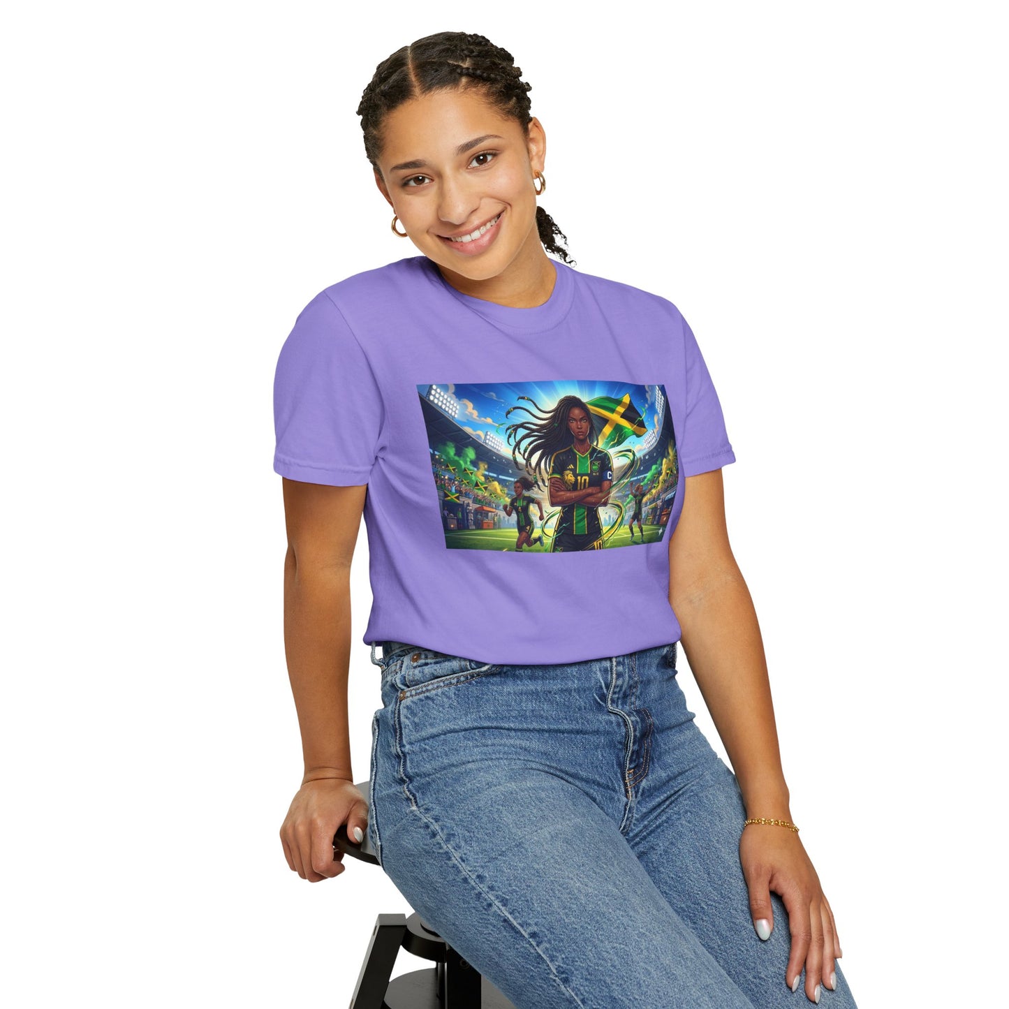 Jamaican Soccer Captain T-Shirt — Rasta Player Stadium Graphic Tee