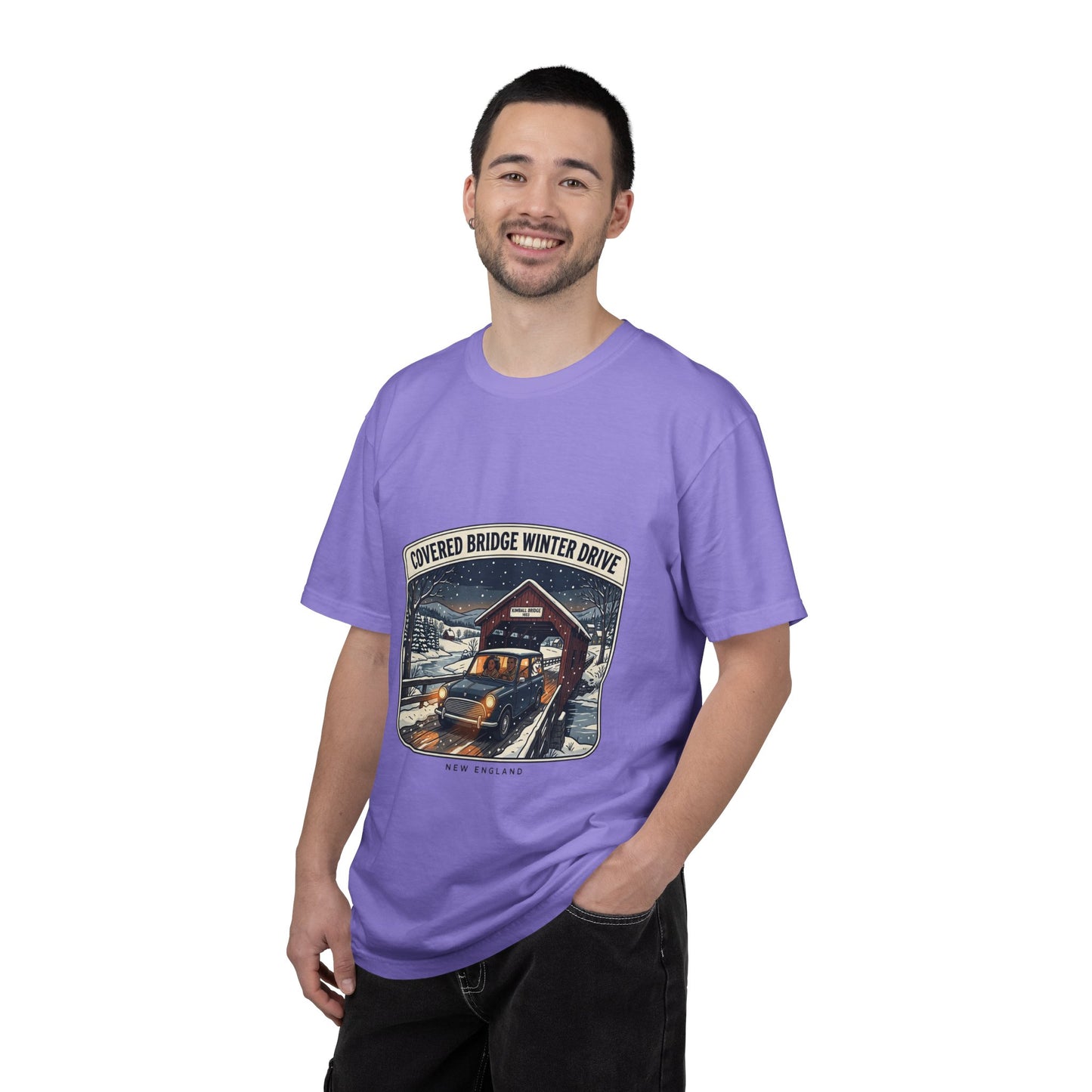 Covered Bridge Winter Drive T-Shirt