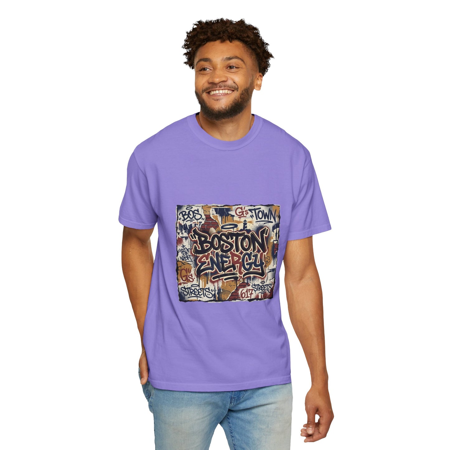 Boston Graffiti Tee — Urban Street Art T‑Shirt