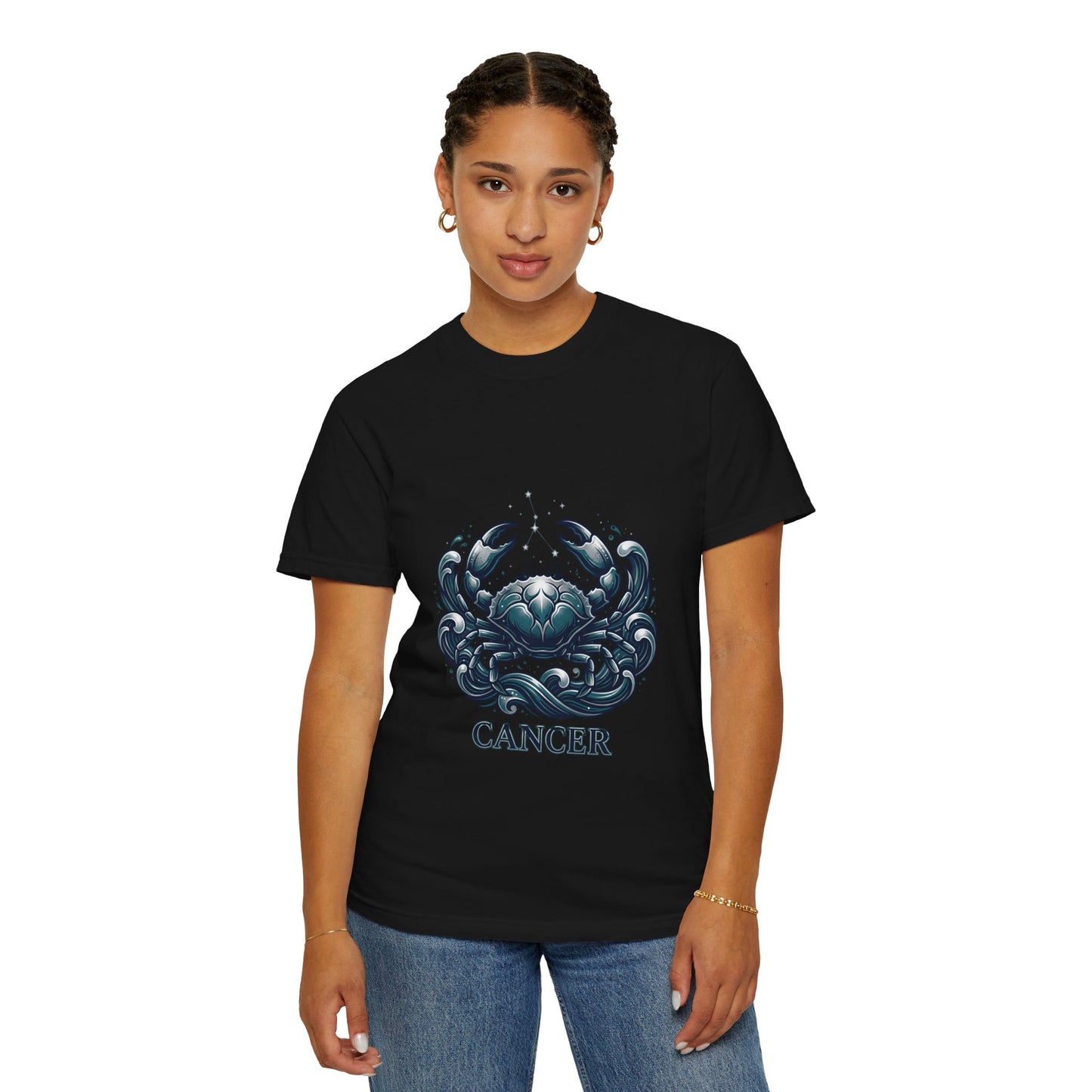 Cancer Zodiac T-Shirt — Stylized Crab Astrological Tee