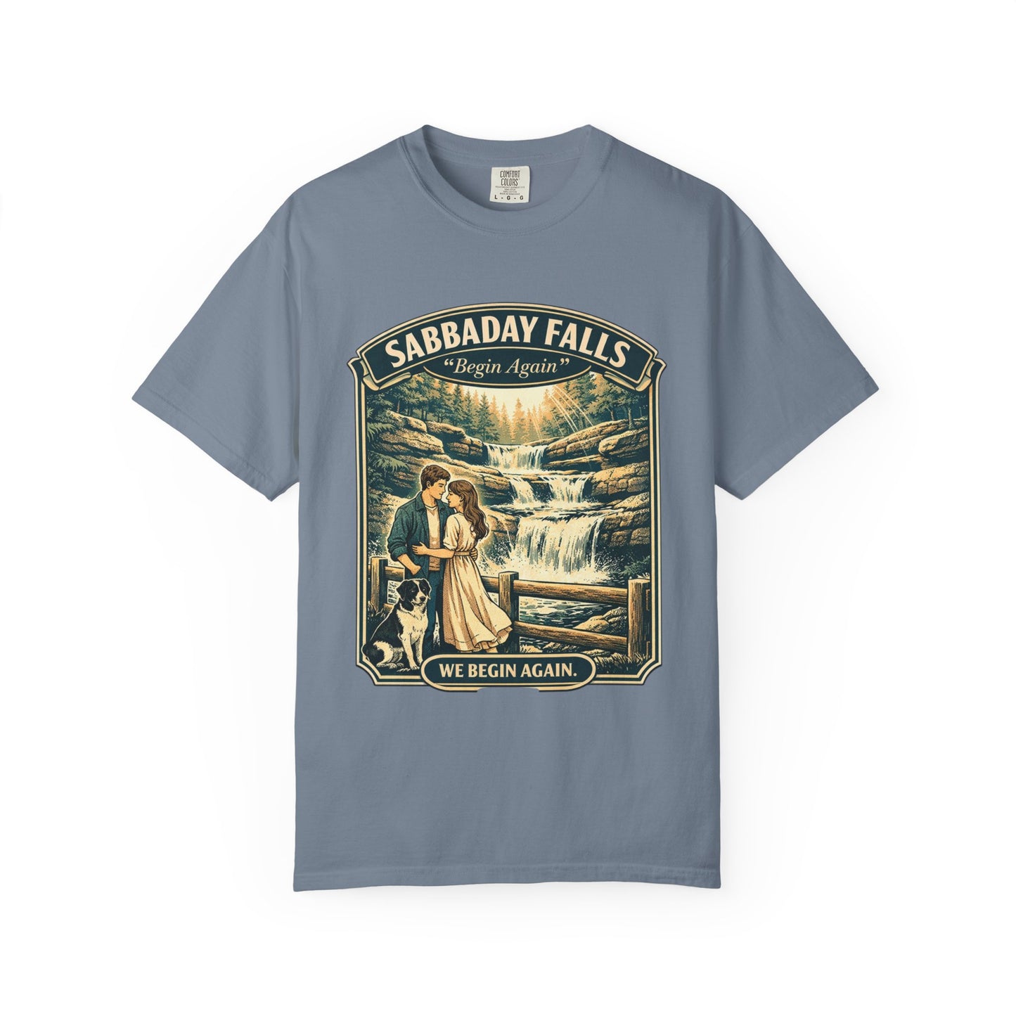 Sabbaday Falls 'We Begin Again' Vintage Nature T-Shirt
