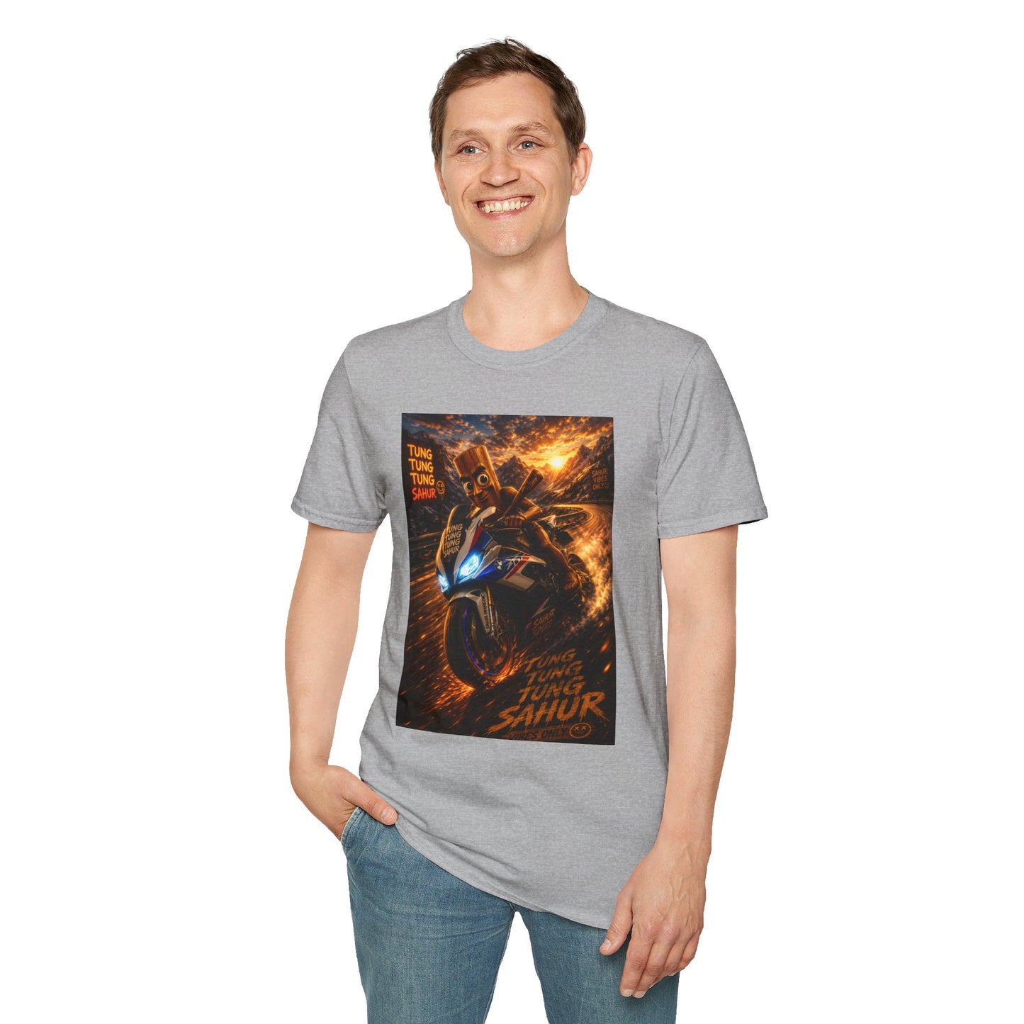 Tung Tung Tung Sahur 2 Wheels On Steel & Fire T-Shirt — "Time To Turn The Tide" Tee