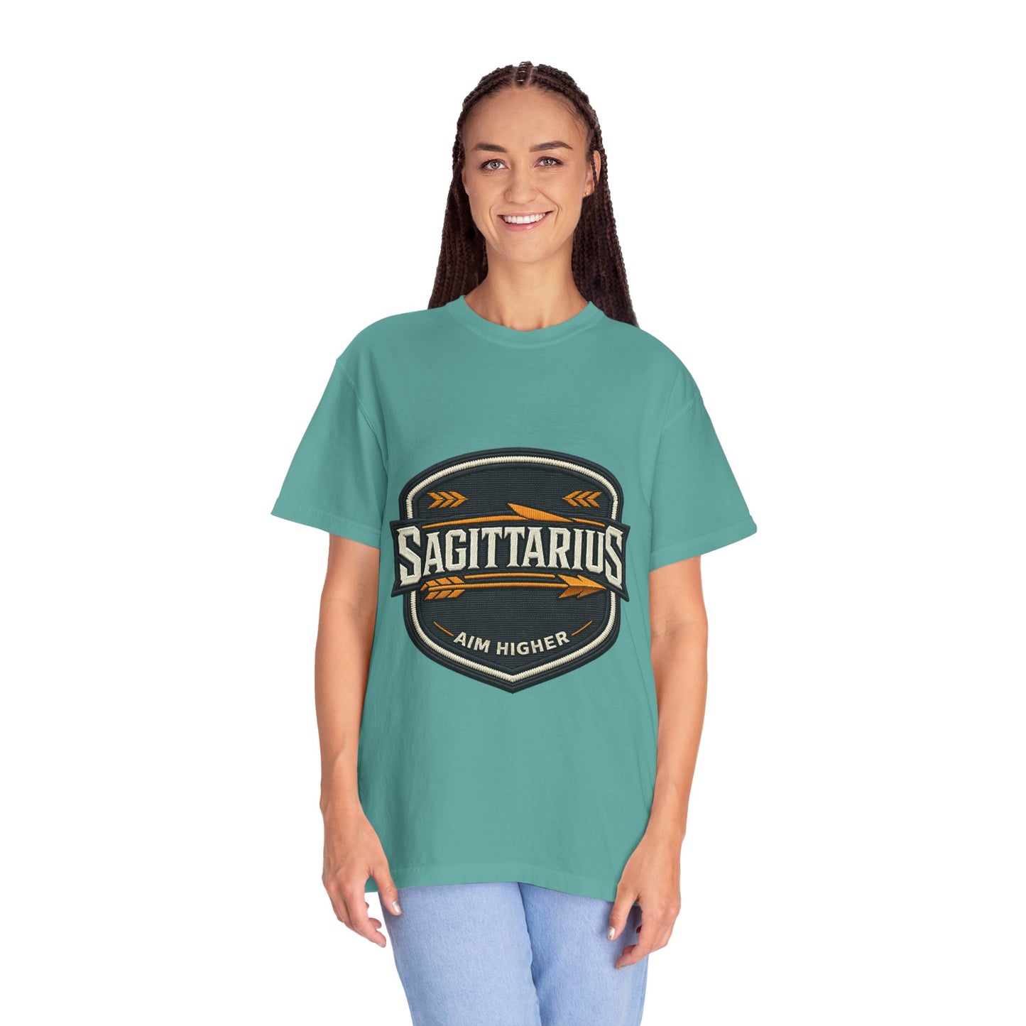 Sagittarius 'Aim Higher' T‑Shirt — Zodiac Archer Graphic Tee