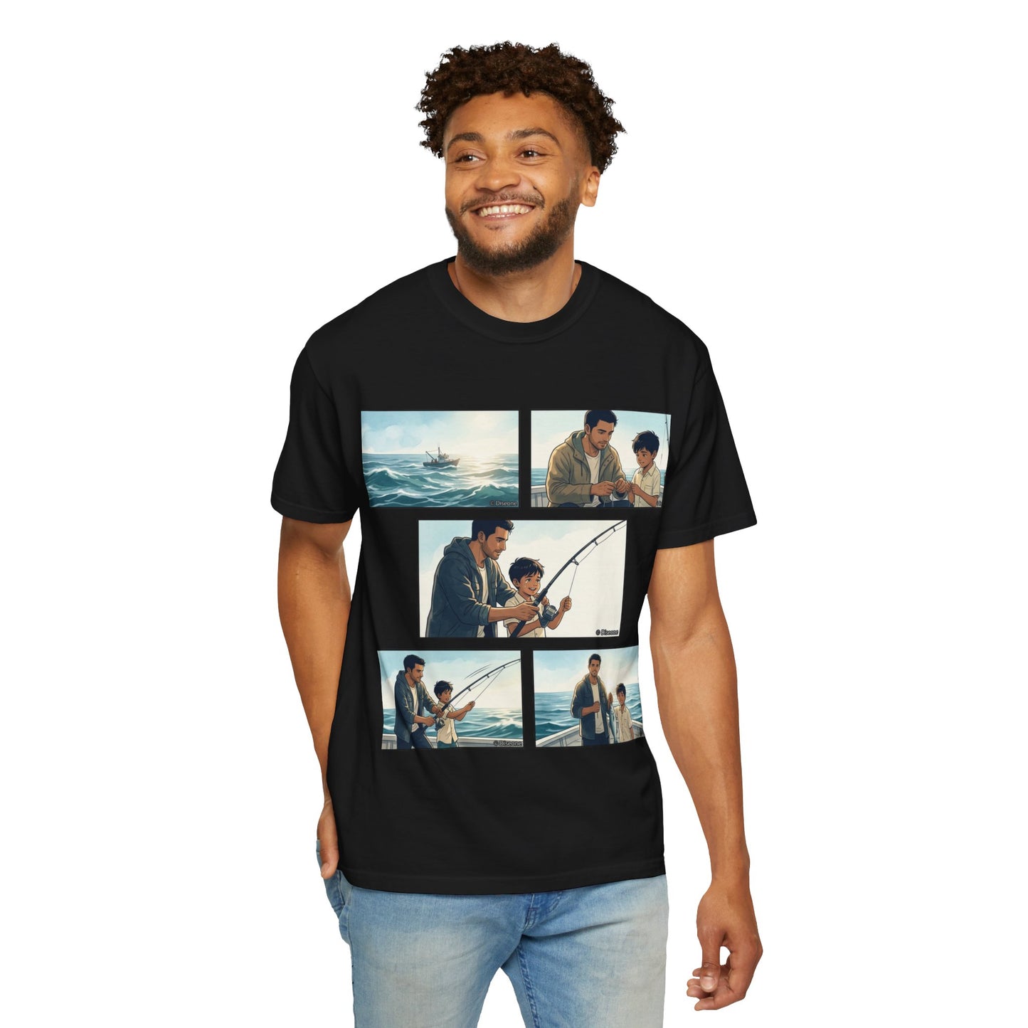 MORNING TIDES” (FATHER & SON EDITION) T-Shirt — Dad & Son Beach Fishing Graphic Tee