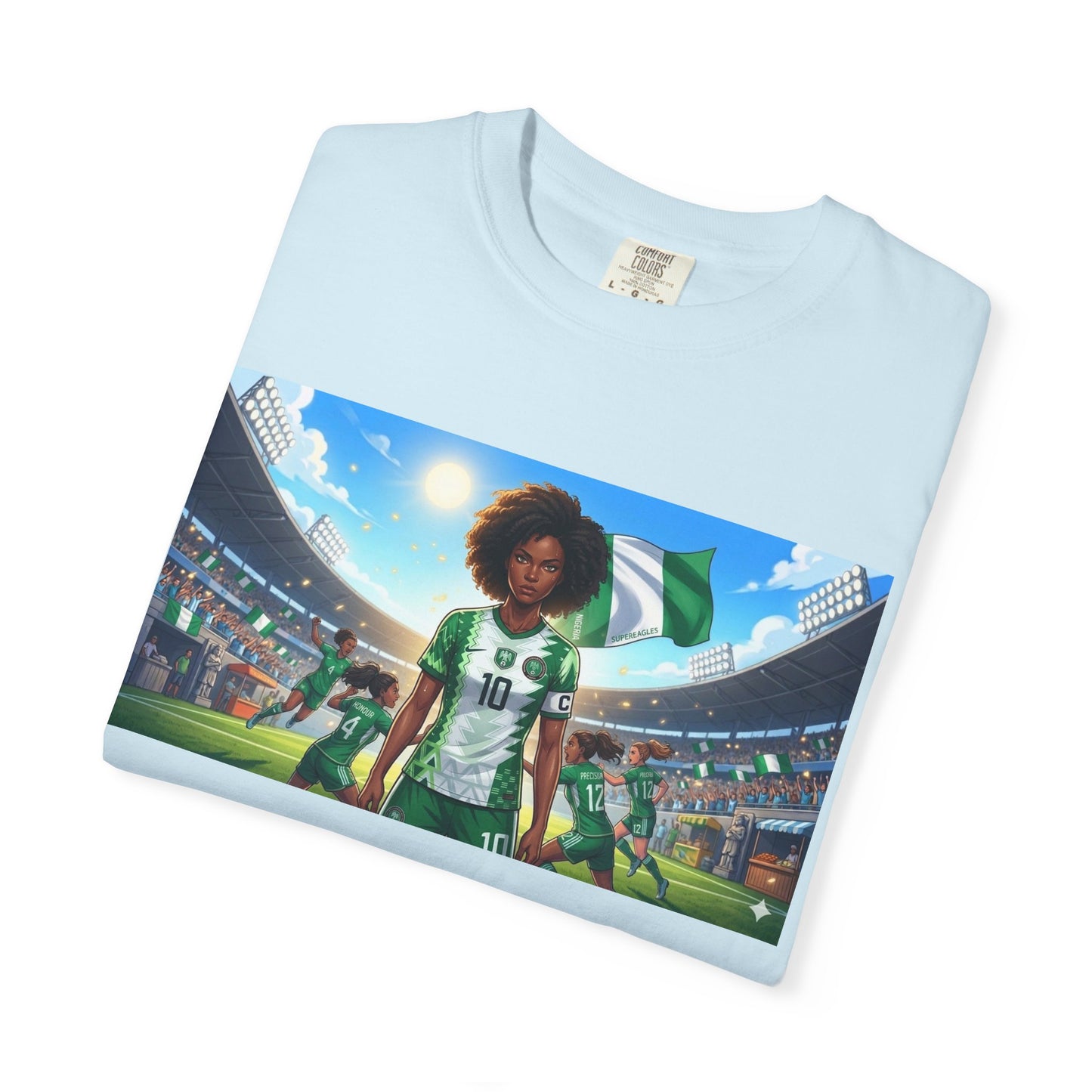 Commander- Female- Nigerian Soccer Player Stadium  - T-shirt - Graphic Tee