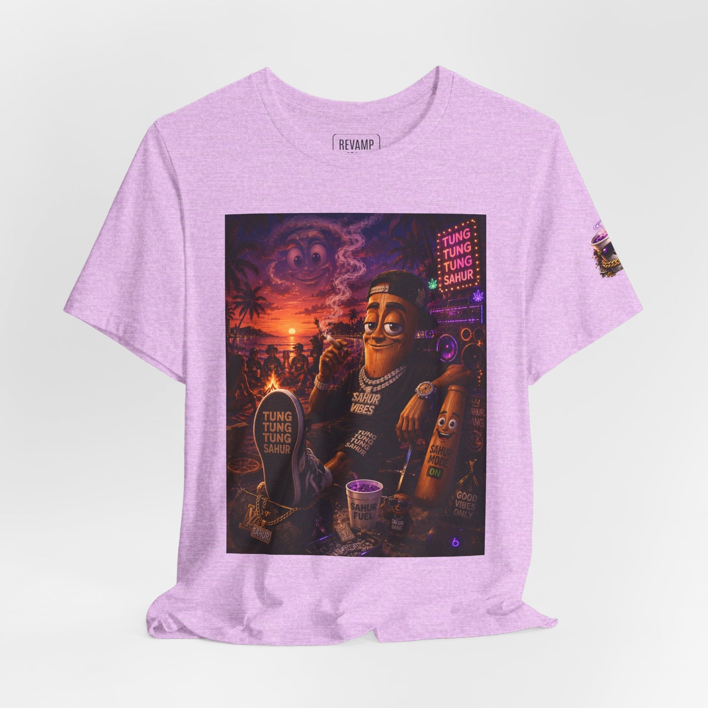 Tung Tung Tung Sahur T-Shirt — "Summertime Vibes" Retro Beach Party Graphic Tee