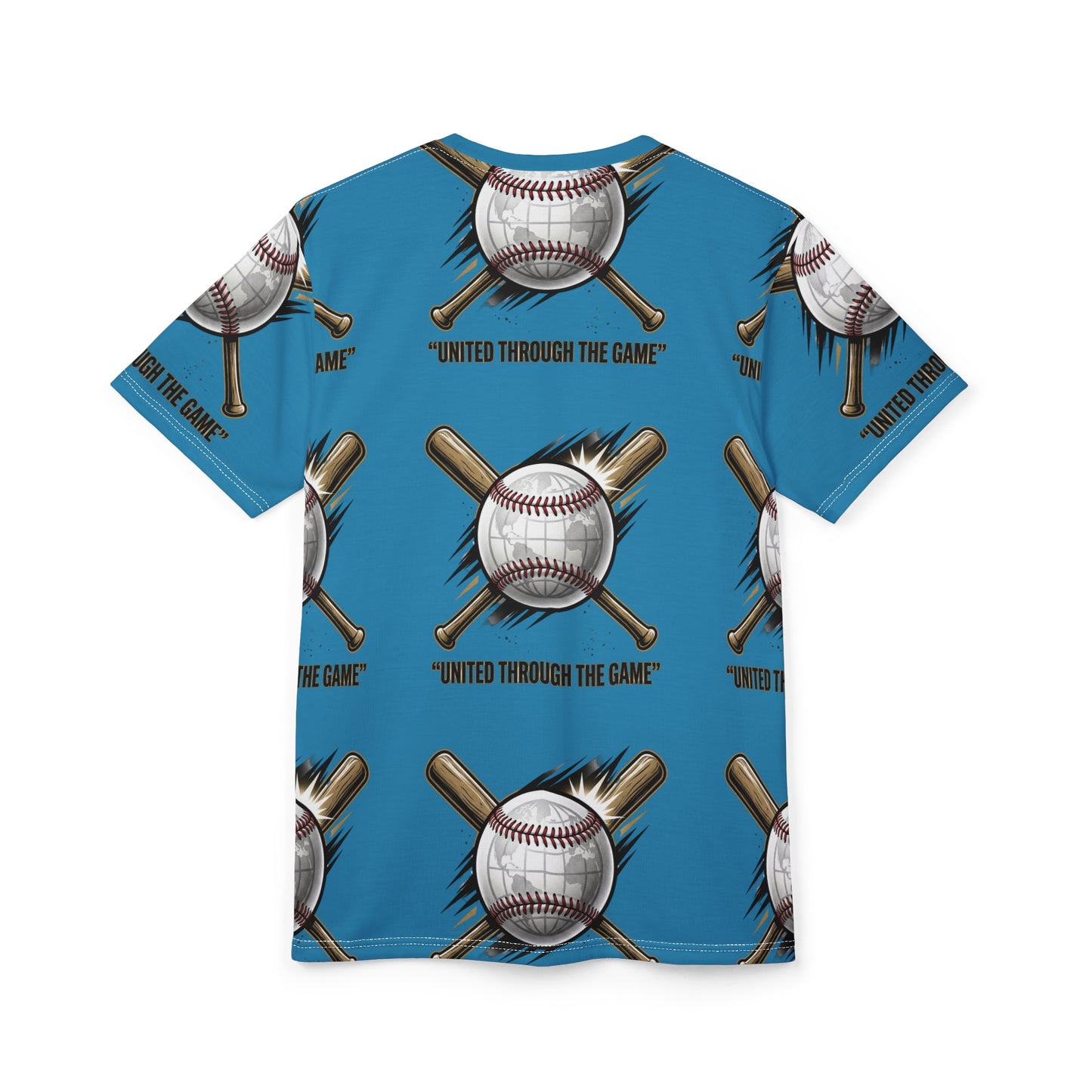 Baseball Crossed Bats All-Over Print Tee — "United Through the Game"