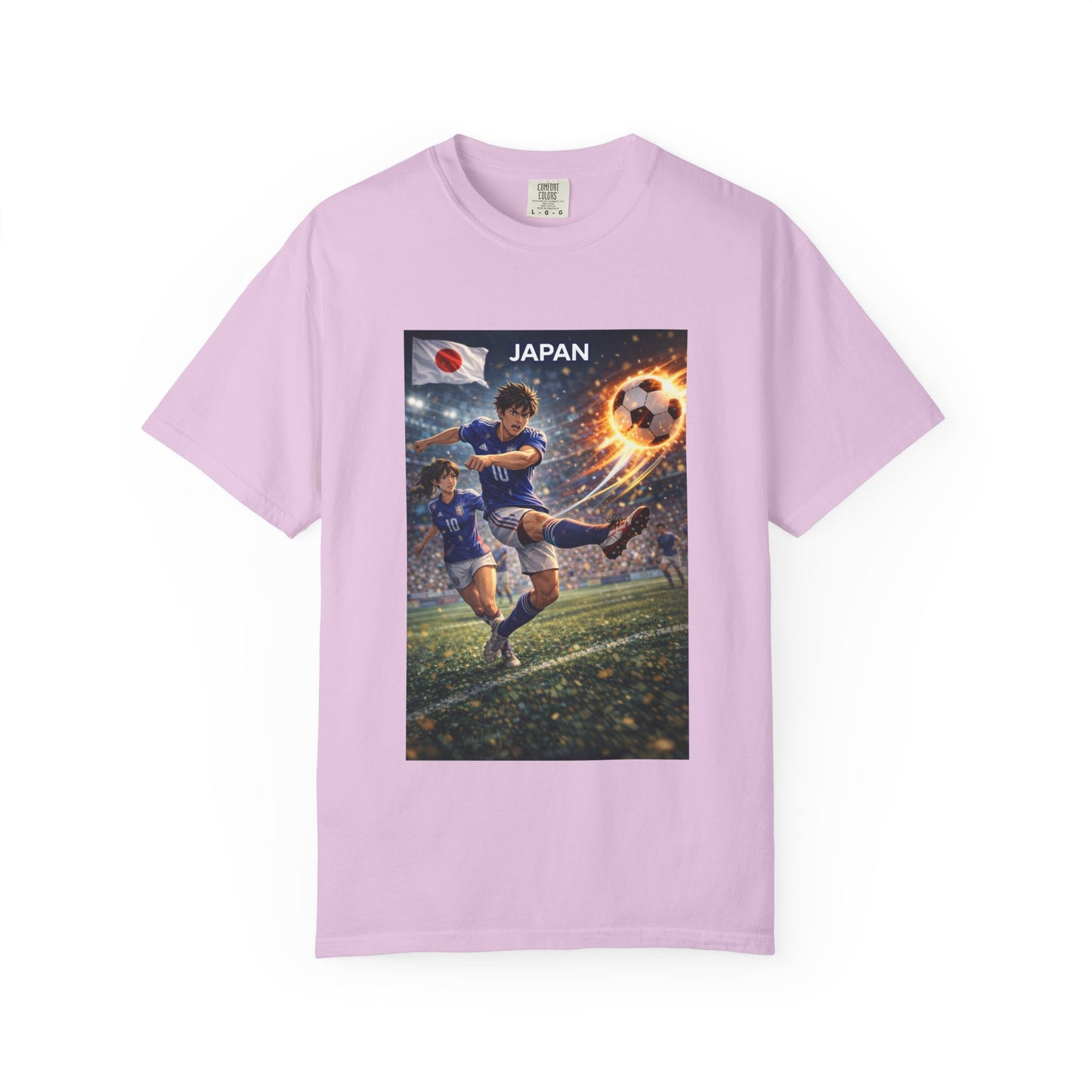 Japan Soccer Team Graphic T‑Shirt — Dynamic Football Players Design