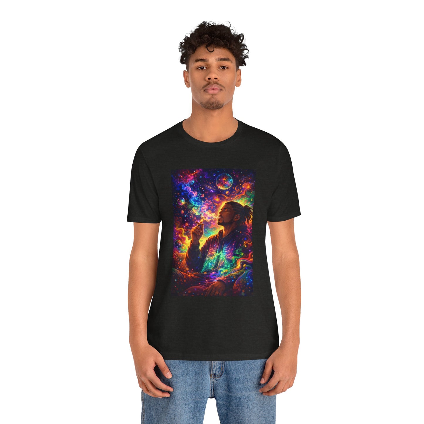 Psychedelic Session T-Shirt — Cosmic Portrait Graphic Tee