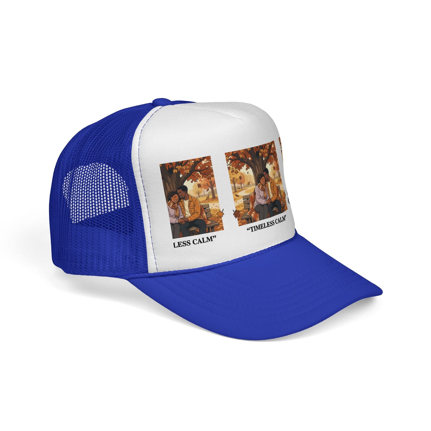 Trucker Cap — "Timeless Calm" Autumn Couple Vintage Patch