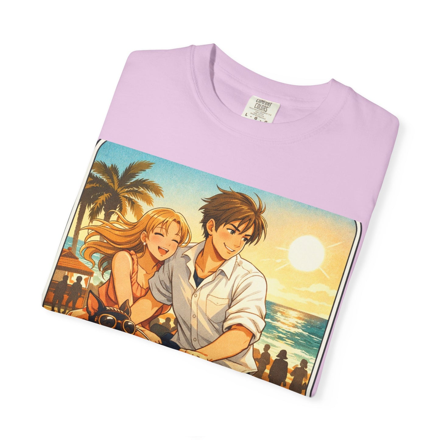 Spring of Us T-Shirt — Vintage Beach Couple Bicycle Design