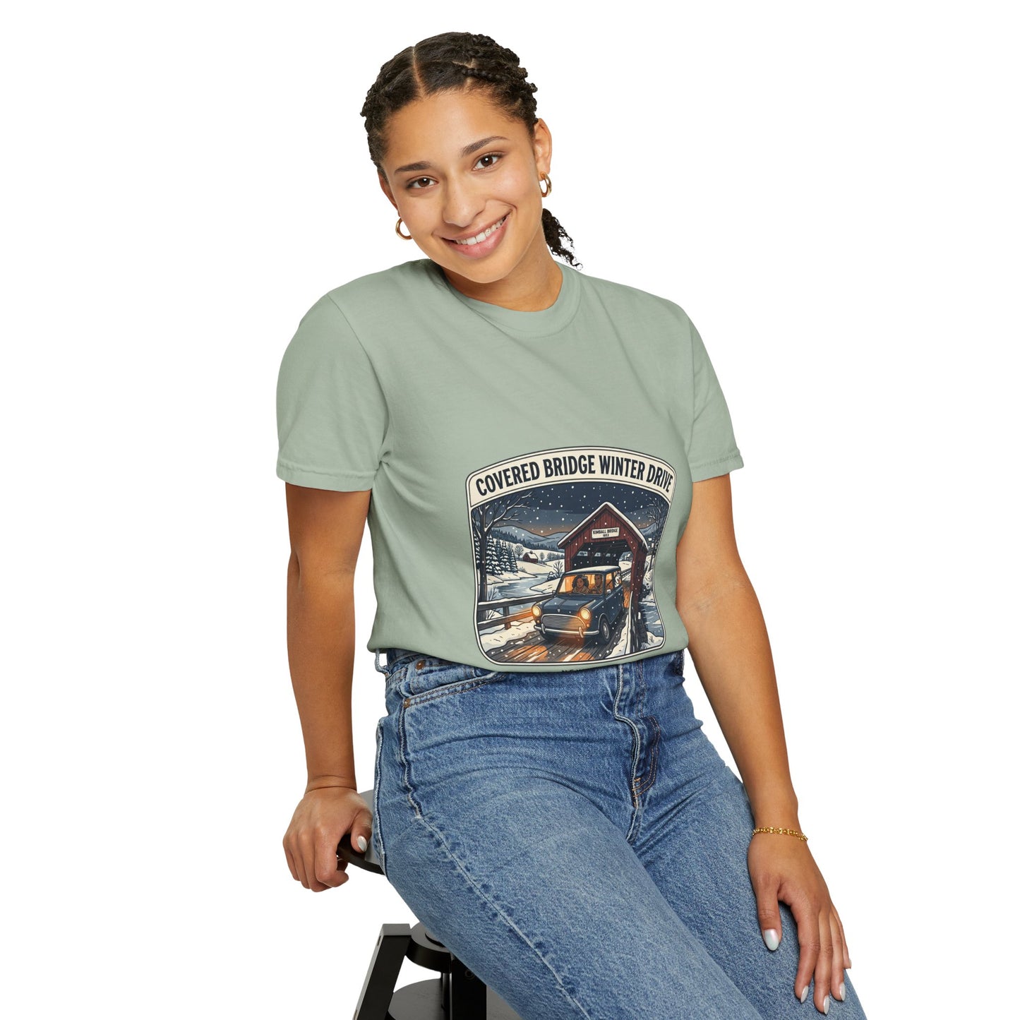 Covered Bridge Winter Drive T-Shirt