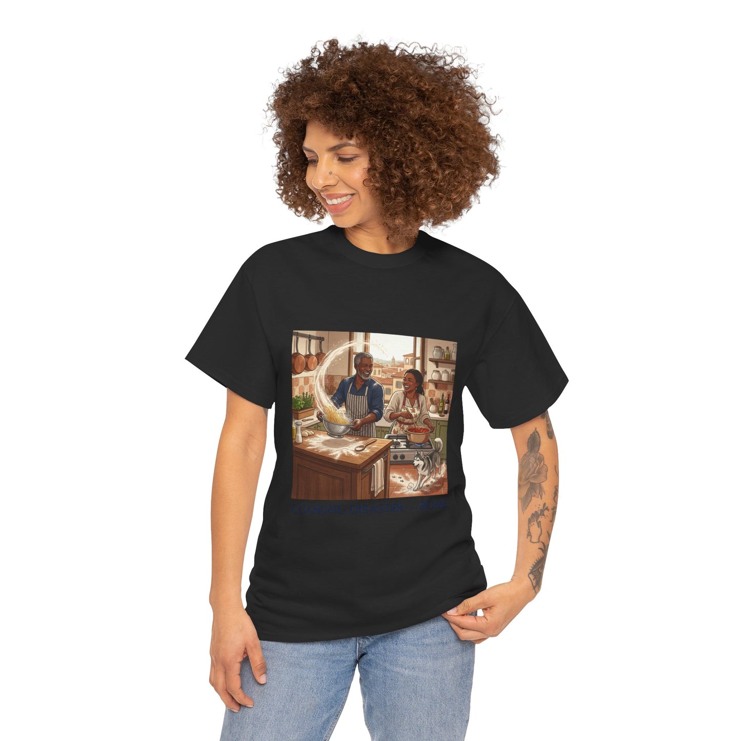 T-Shirt — 'Cooking Disaster — Rome' Illustrated Cooking Tee