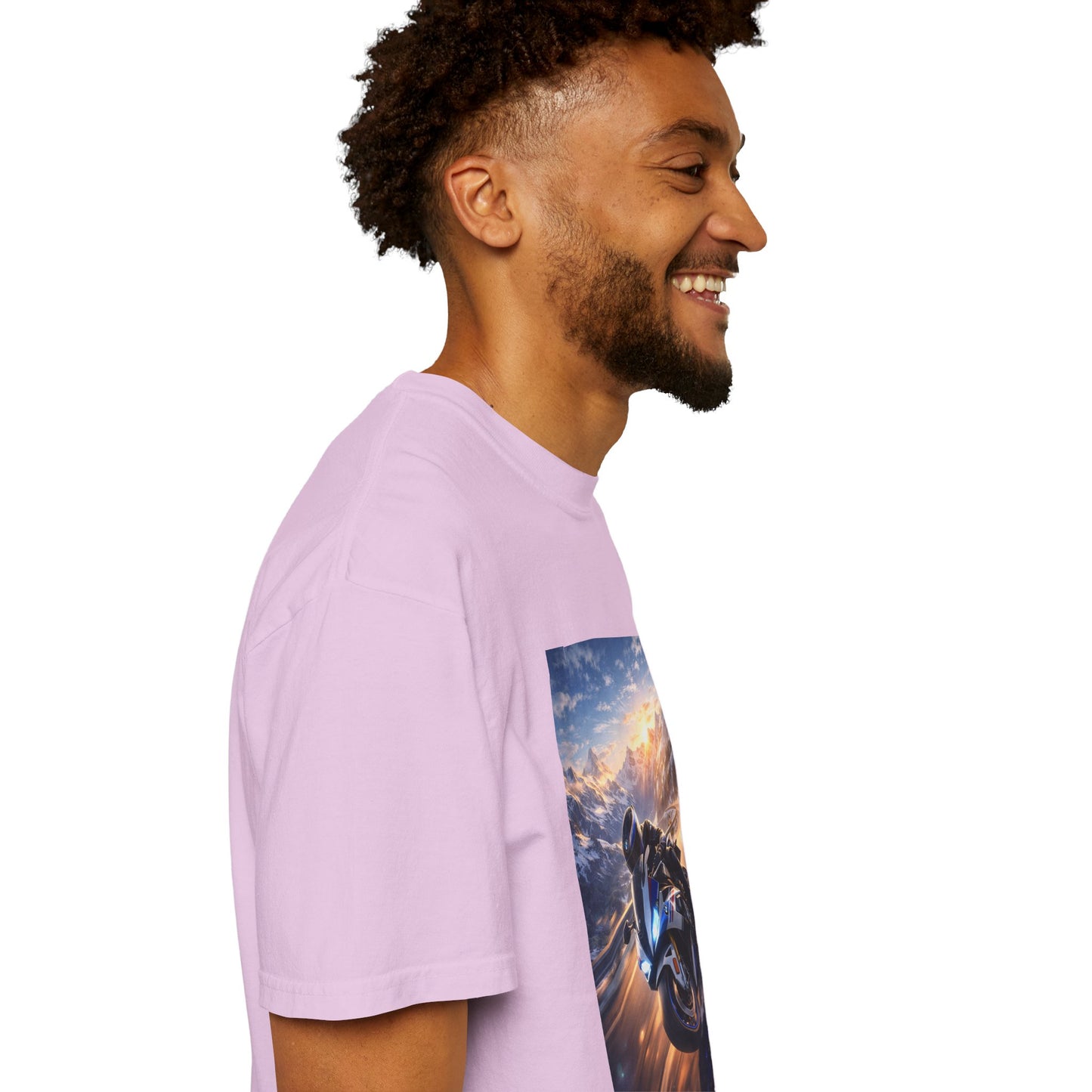 BMW S1000RR ALPINE GHOST RIDE - T‑Shirt — Sportbike Skyline Graphic Tee