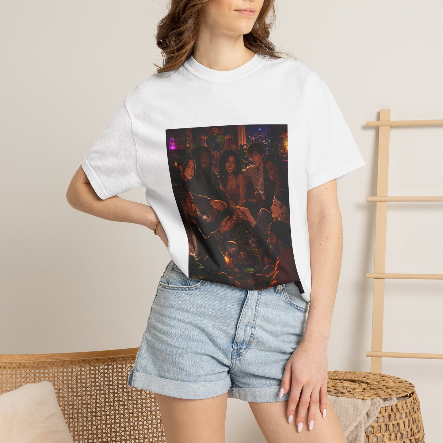 OUR MEMORIES - Vintage Night Party Scene T-Shirt