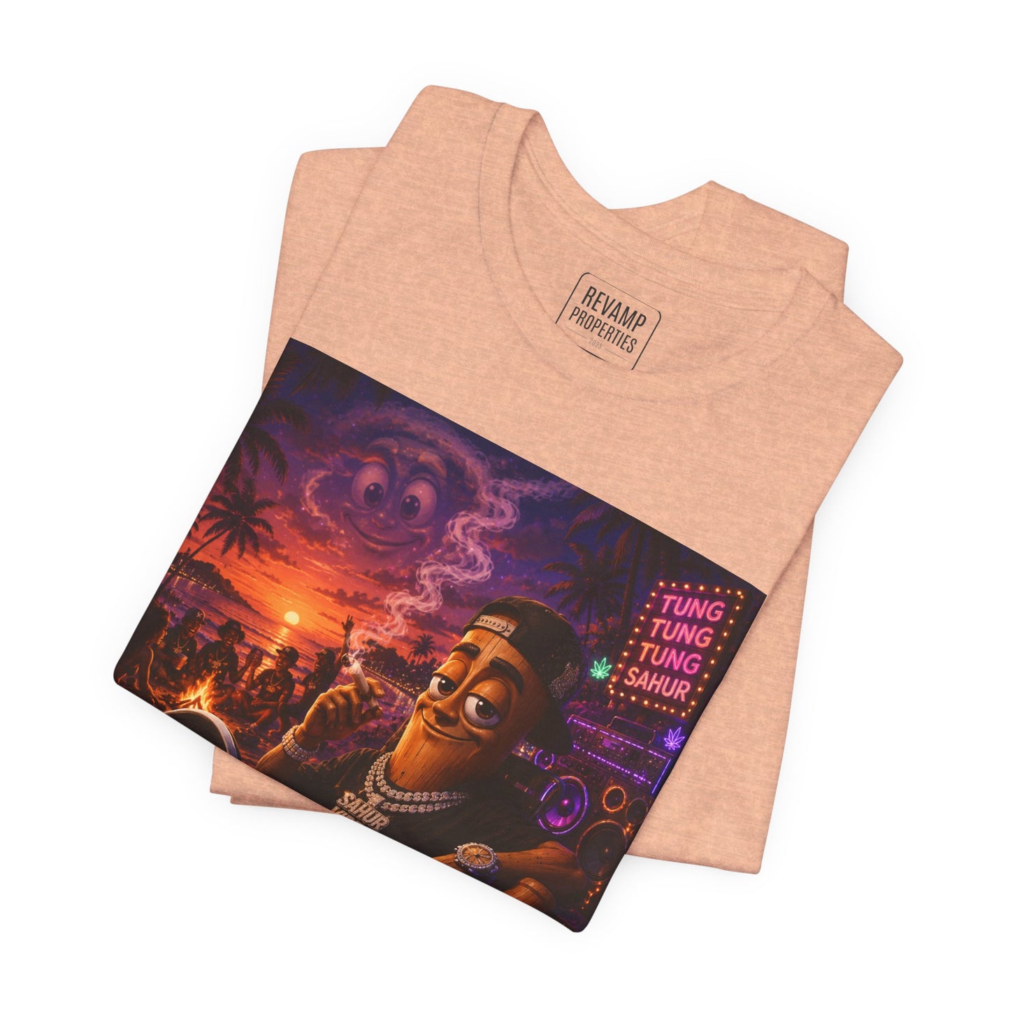 Tung Tung Tung Sahur T-Shirt — "Summertime Vibes" Retro Beach Party Graphic Tee