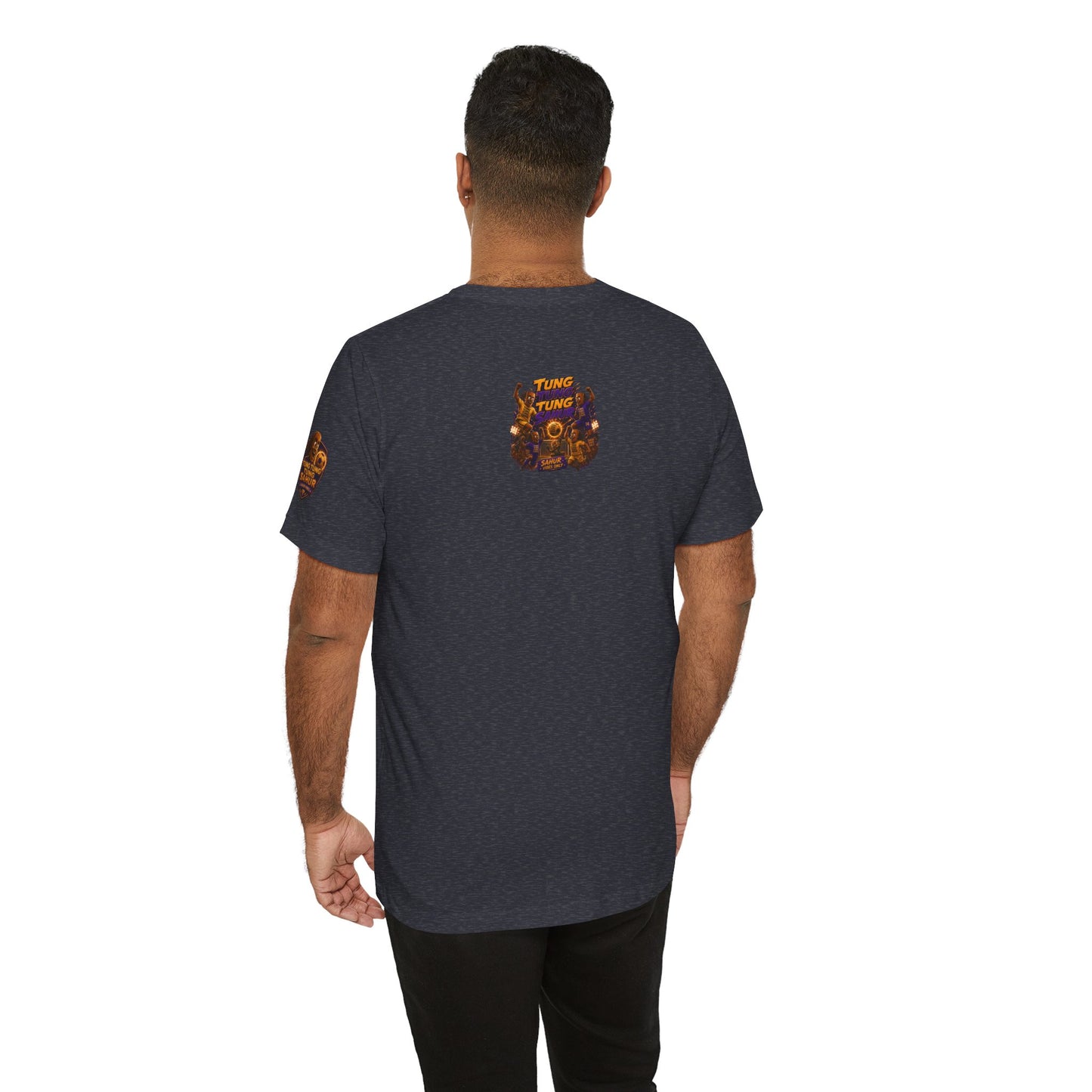 Tung Tung Tung Sahur Header Goal Soccer Action Graphic Tee — Team Court Night Design
