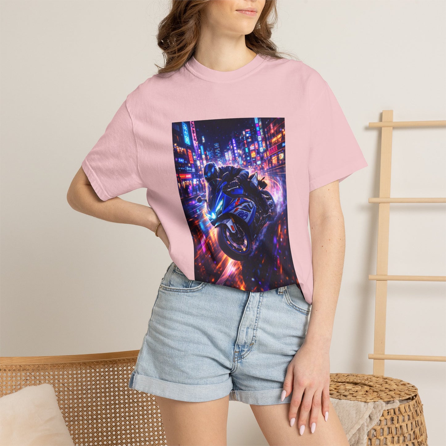 Suzuki GSX-R1000-NEON NIGHT RUN -  T-Shirt — Neon Night Rider Graphic Tee