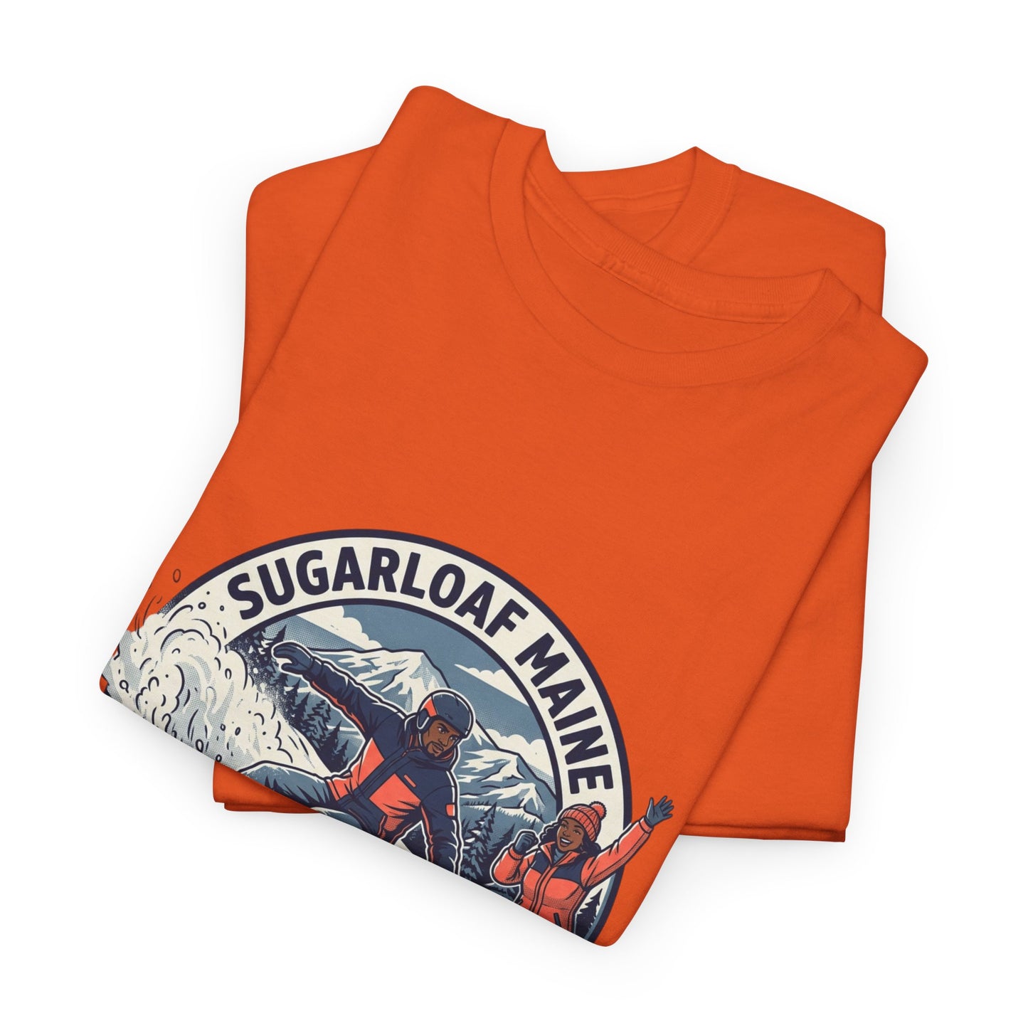 Sugarloaf Maine Snowboard & Ski T‑Shirt — Sugarloaf‑Carrabassett Valley Retro Graphic Tee