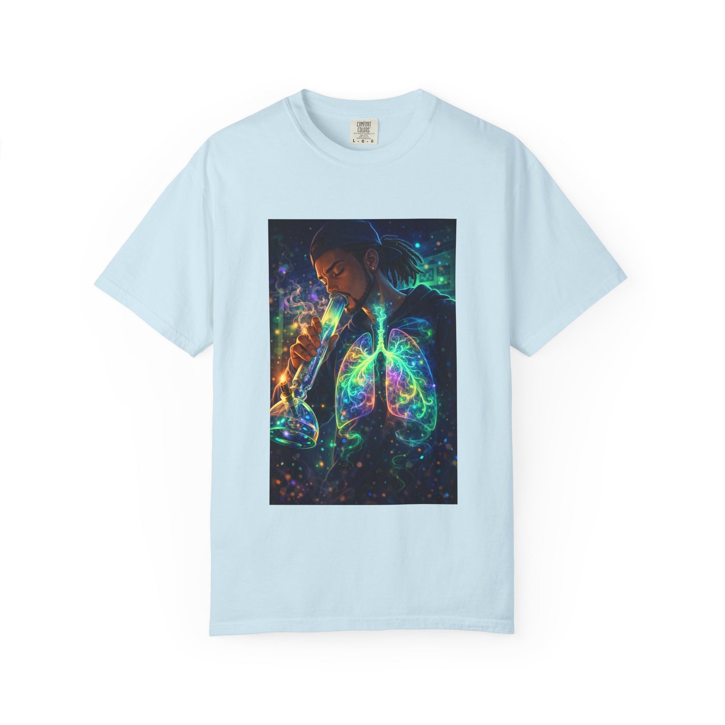 Cosmic Lungs T-Shirt — Neon Anatomical Art Tee