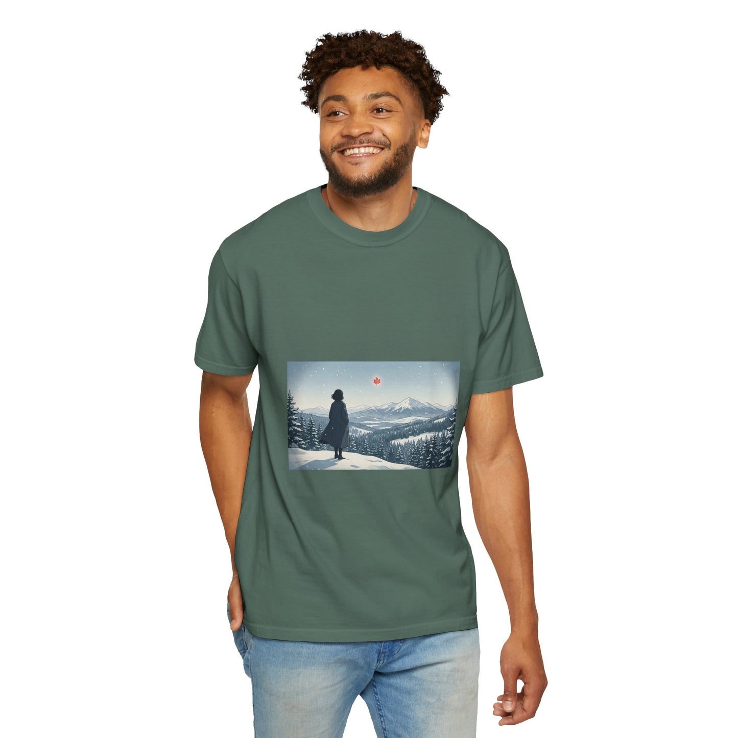 T-Shirt — Wanderer in Snowy Mountains Graphic Tee