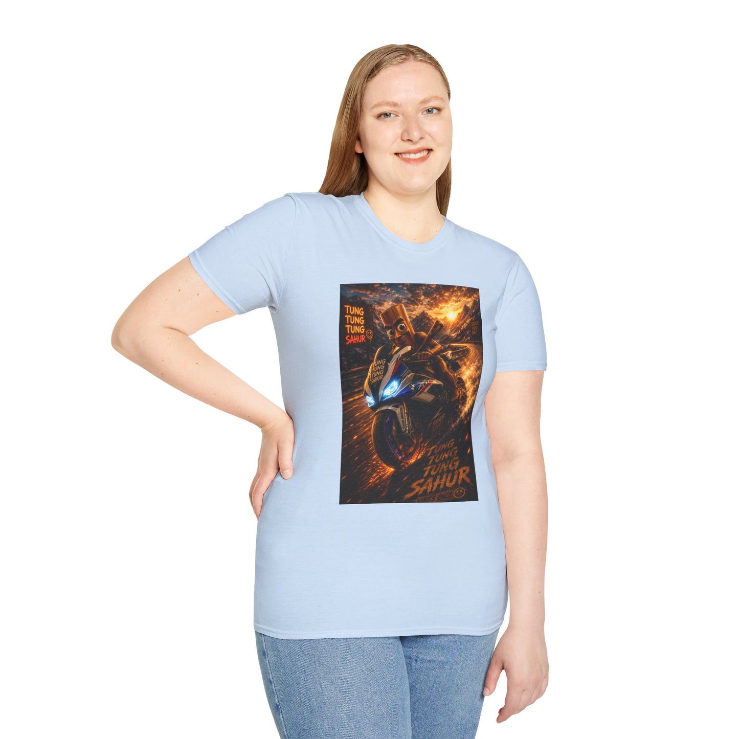 Tung Tung Tung Sahur 2 Wheels On Steel & Fire T-Shirt — "Time To Turn The Tide" Tee